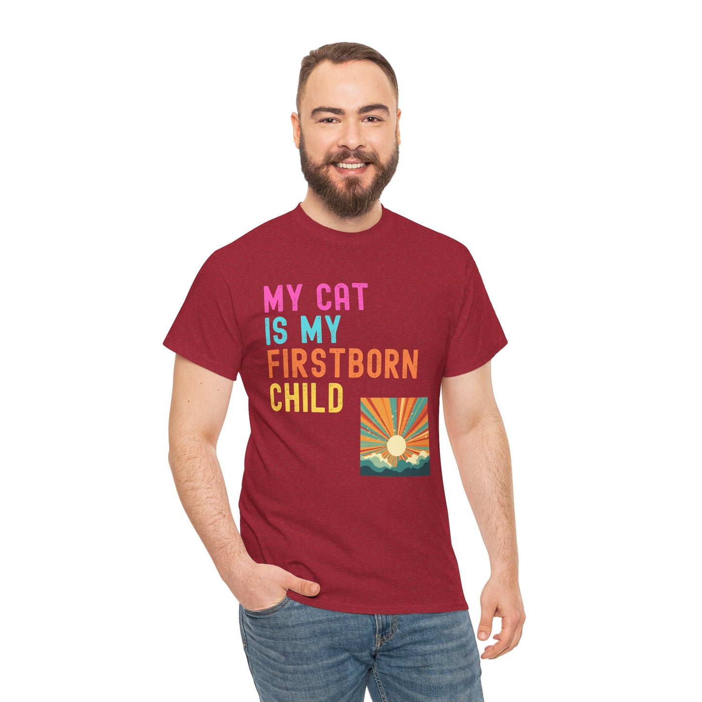 My Cat is My Firstborn Child Unisex Heavy Cotton Tee