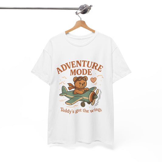 Adventure Mode Teddy Bear Unisex Heavy Cotton Tee