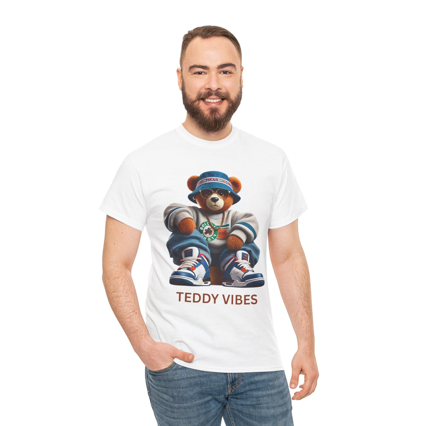 Unisex Heavy Cotton Tee - Teddy Vibes Streetwear T-Shirt