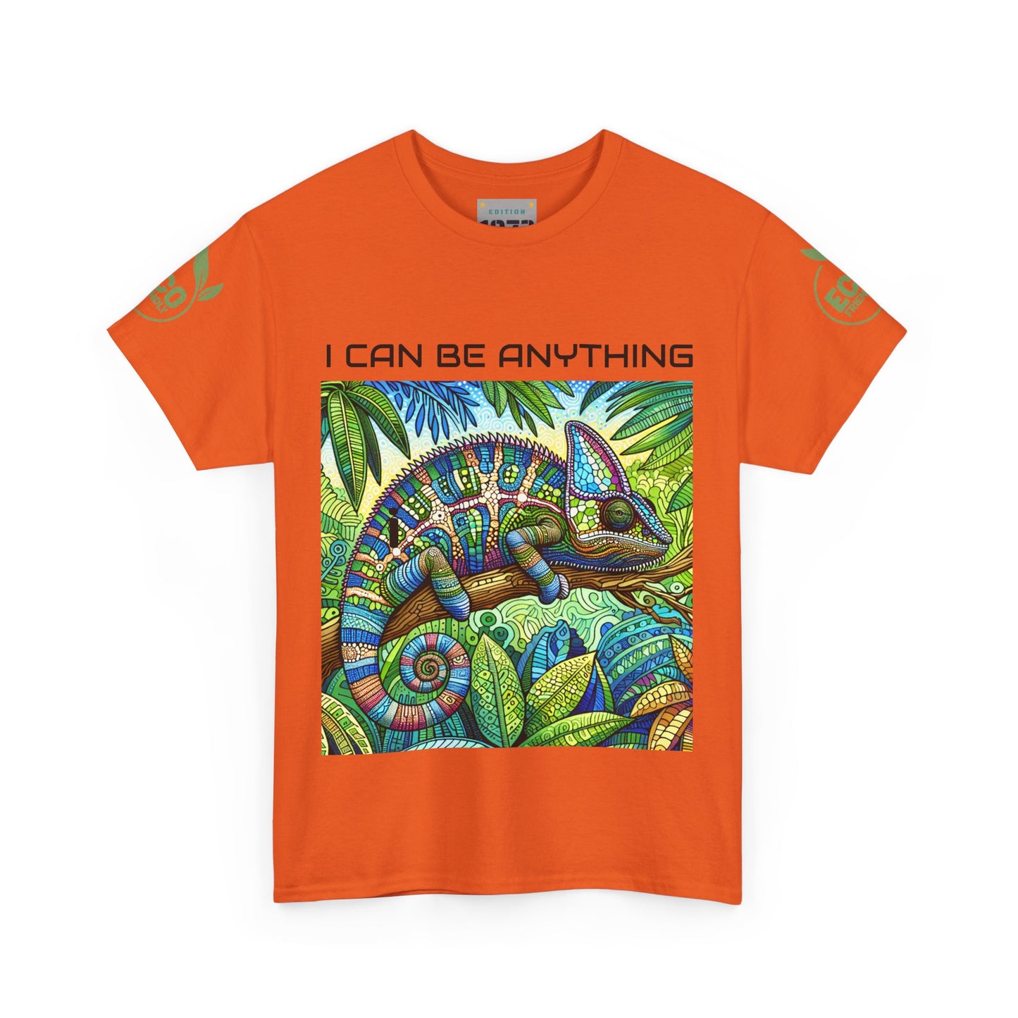 Colorful Chameleon Unisex Heavy Cotton Tee - "I Can Be Anything" Design