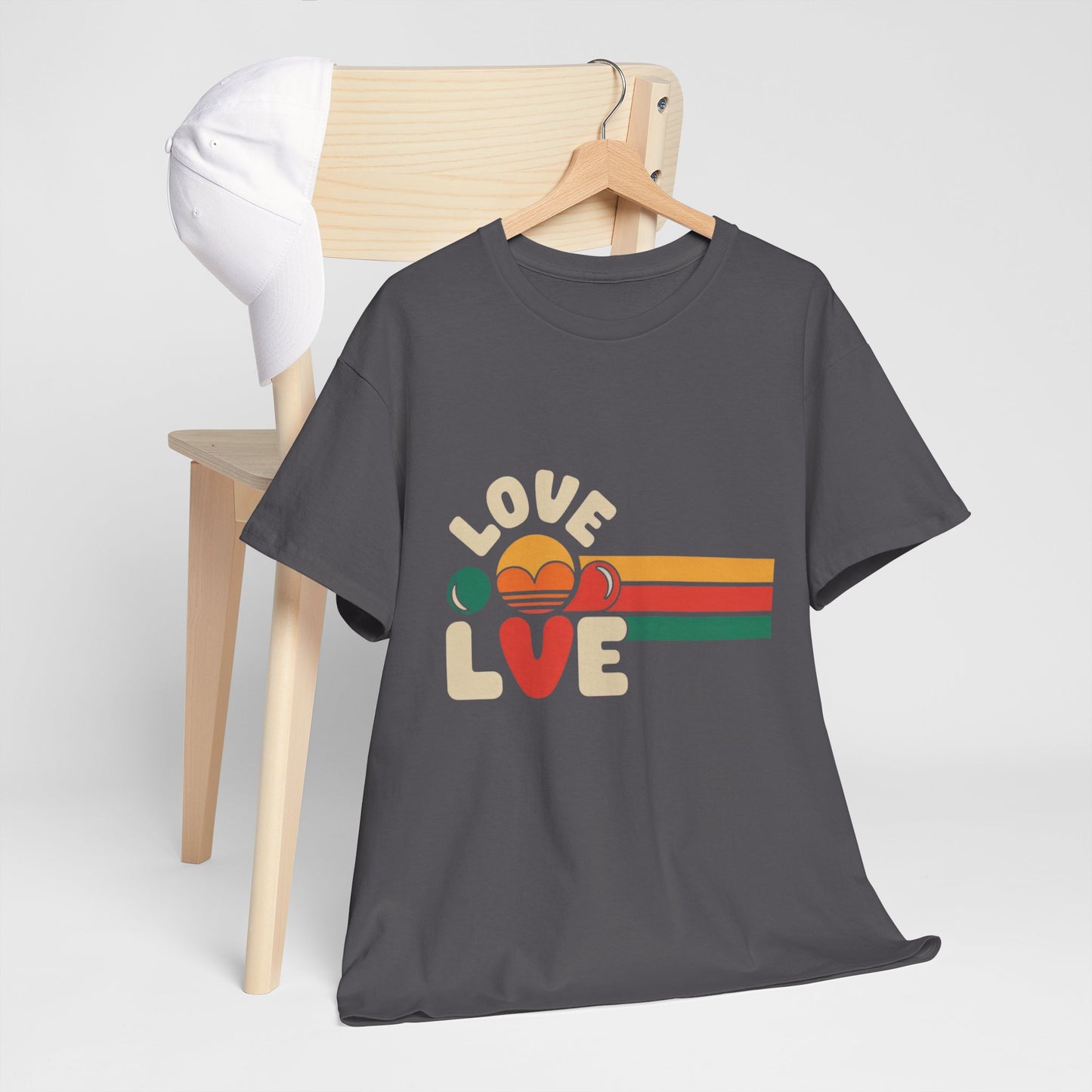 Retro Love Graphic Unisex Heavy Cotton Tee