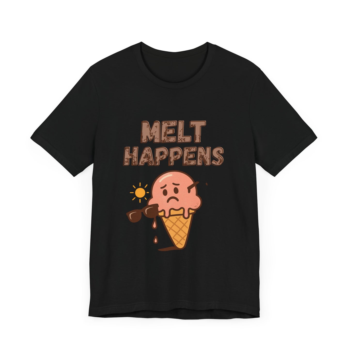 Melt Happens Ice Cream Tee - Fun Unisex Short Sleeve Shirt
