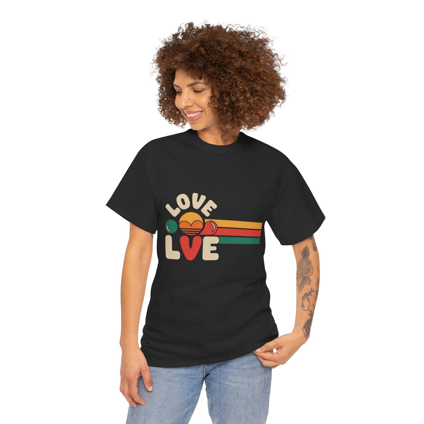 Retro Love Graphic Unisex Heavy Cotton Tee