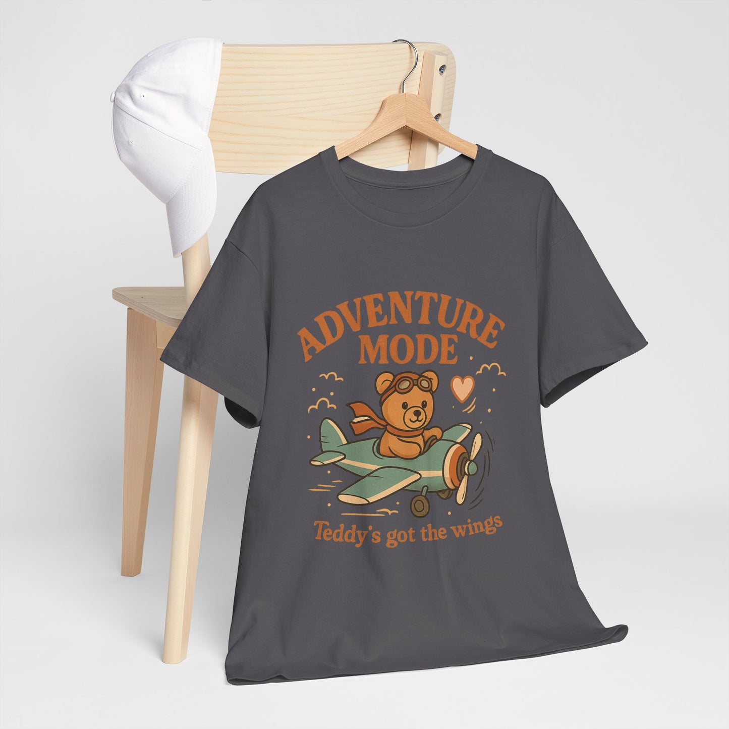Adventure Mode Teddy Bear Unisex Heavy Cotton Tee