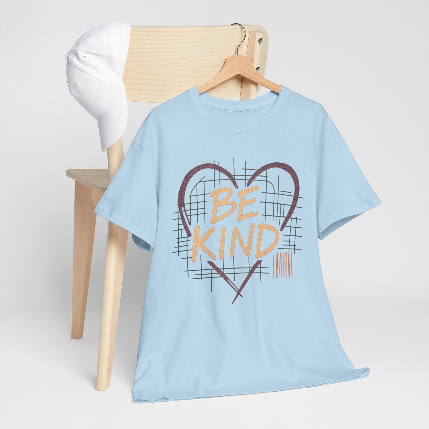 Unisex Heavy Cotton Tee with 'Be Kind' Design - Casual Wear, Gift for Friends, Inspirational Shirt, Kindness Quote Tee, Everyday Comfort