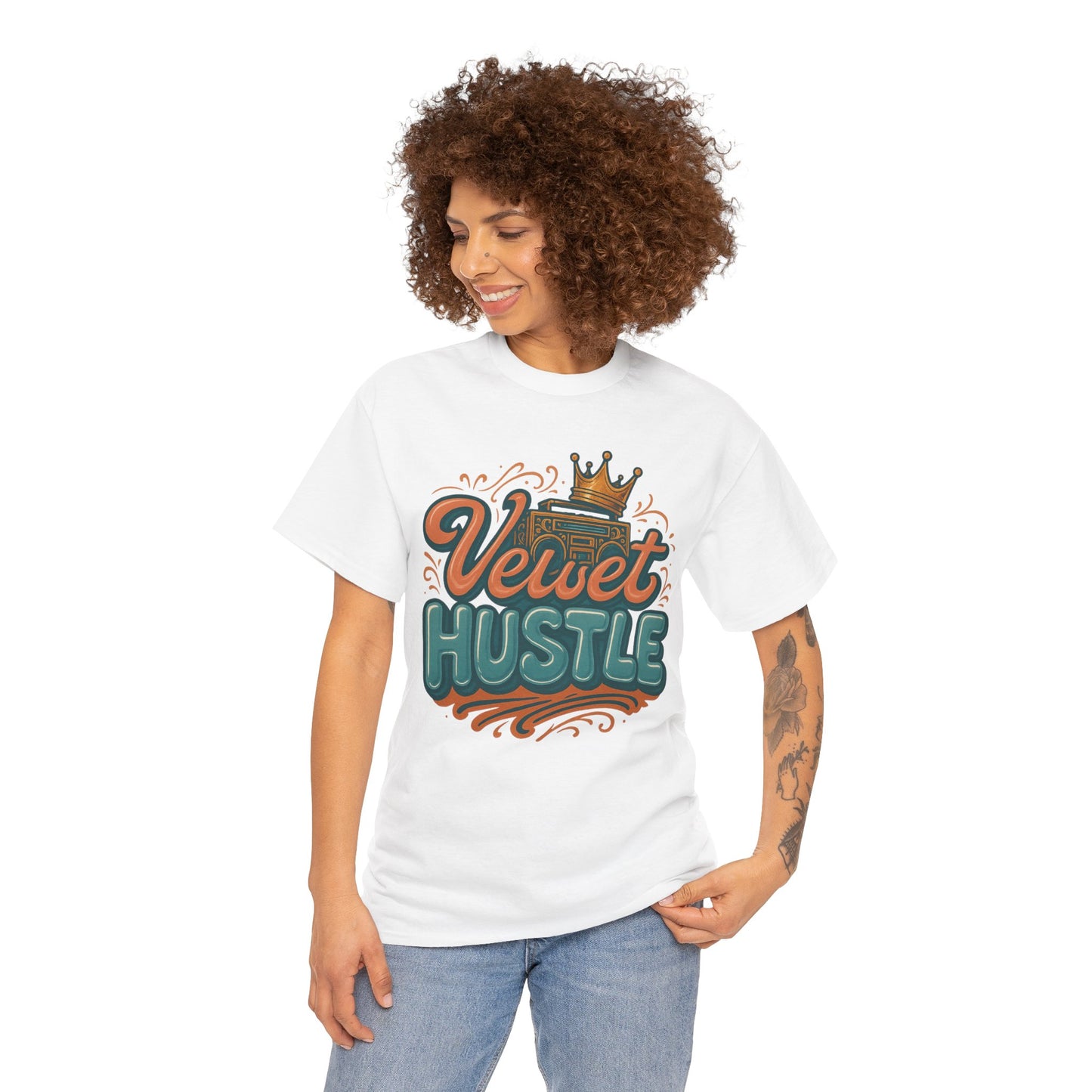 Unisex Heavy Cotton Tee - Velvet Hustle Graphic Tee