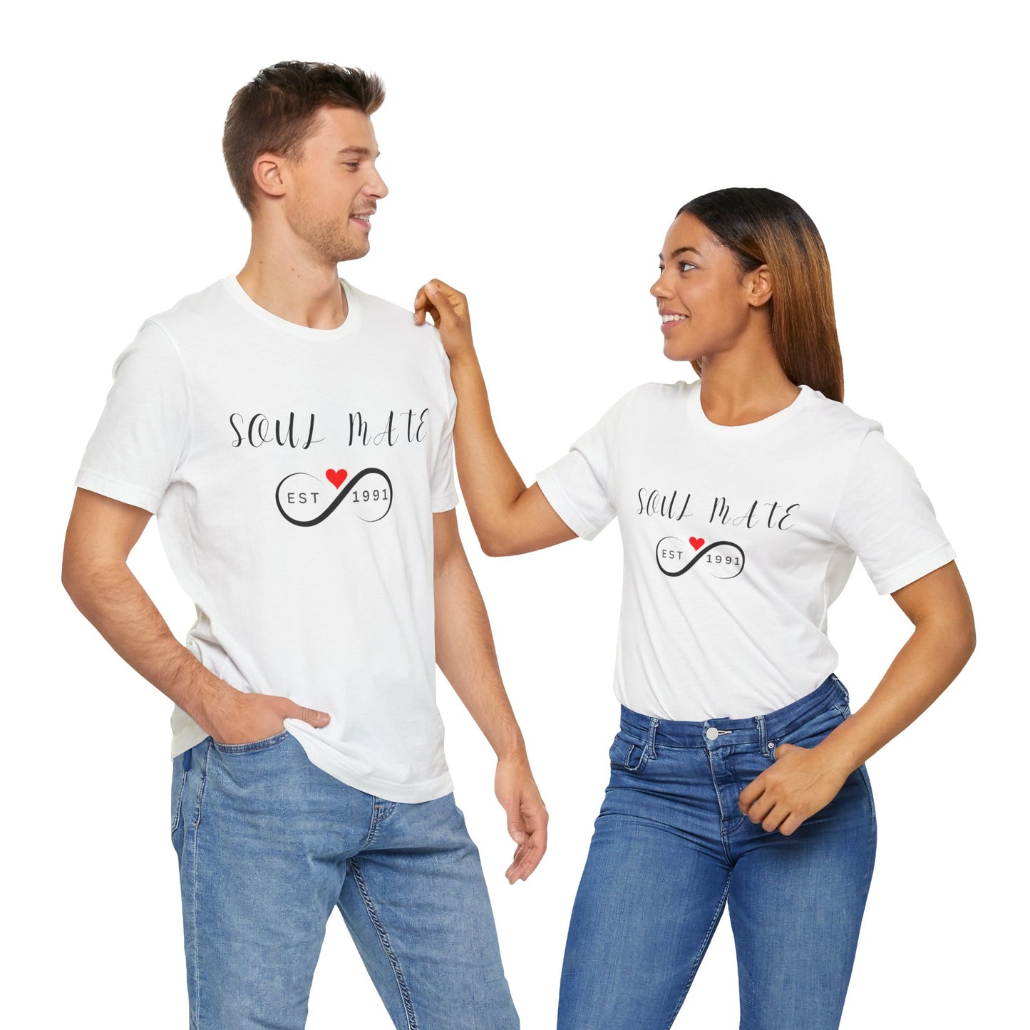 Soul Mate Unisex Jersey Tee - Perfect Gift for Couples, Established 1991