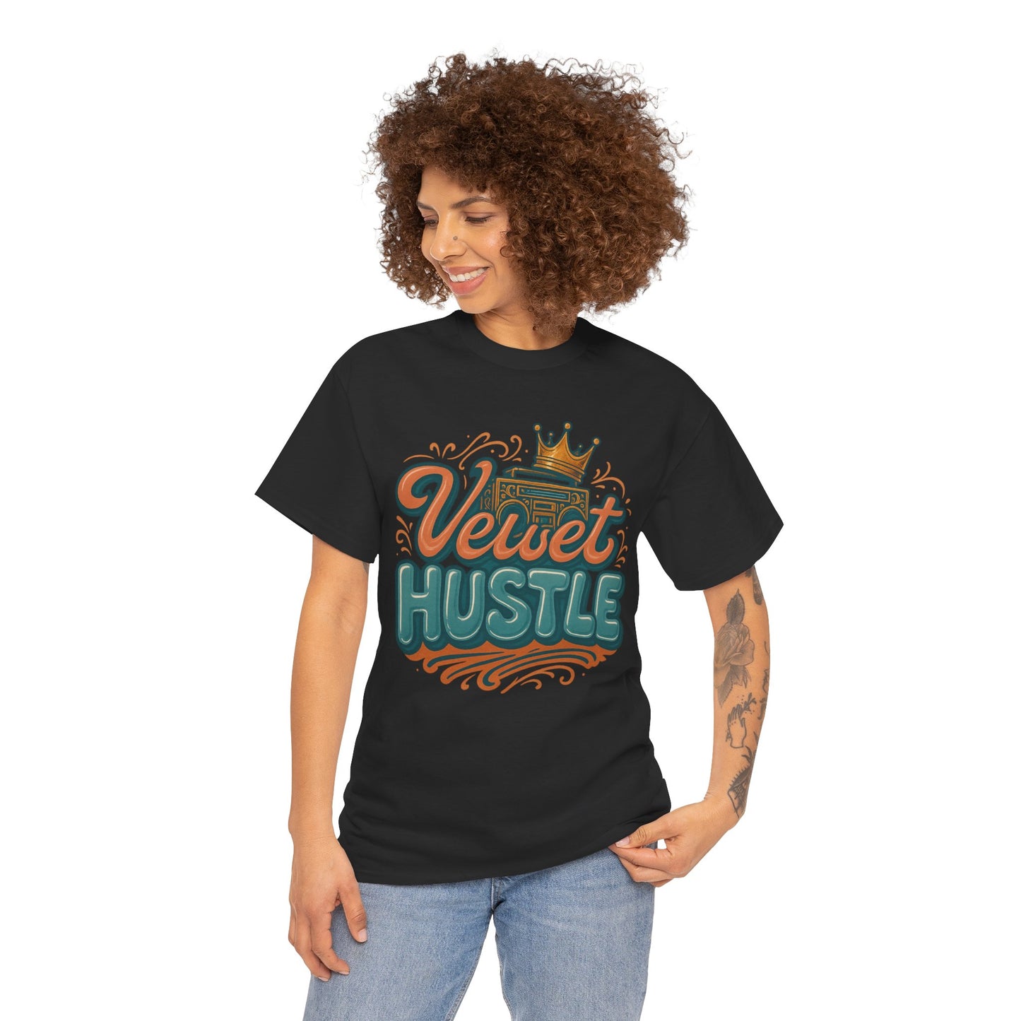 Unisex Heavy Cotton Tee - Velvet Hustle Graphic Tee