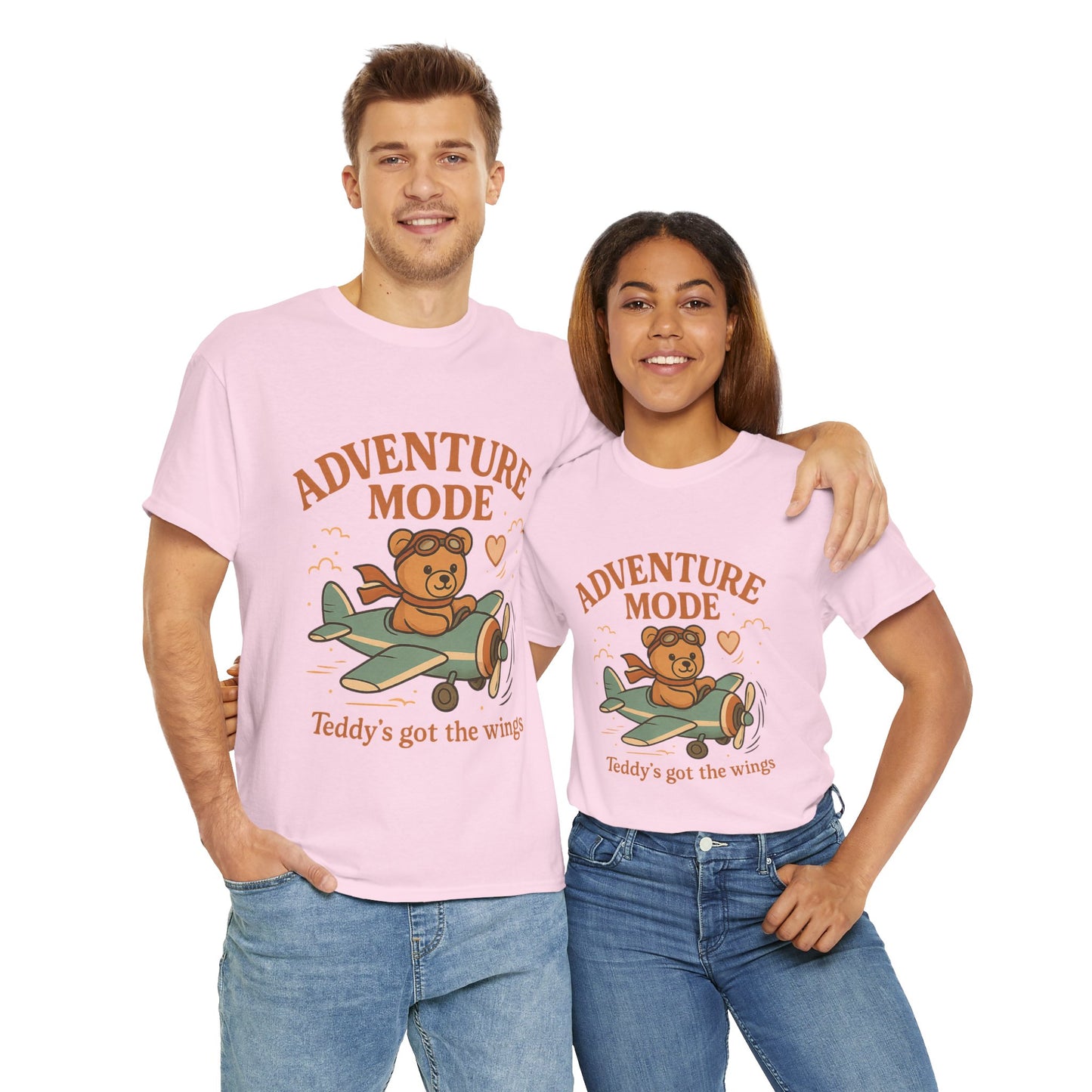 Adventure Mode Teddy Bear Unisex Heavy Cotton Tee