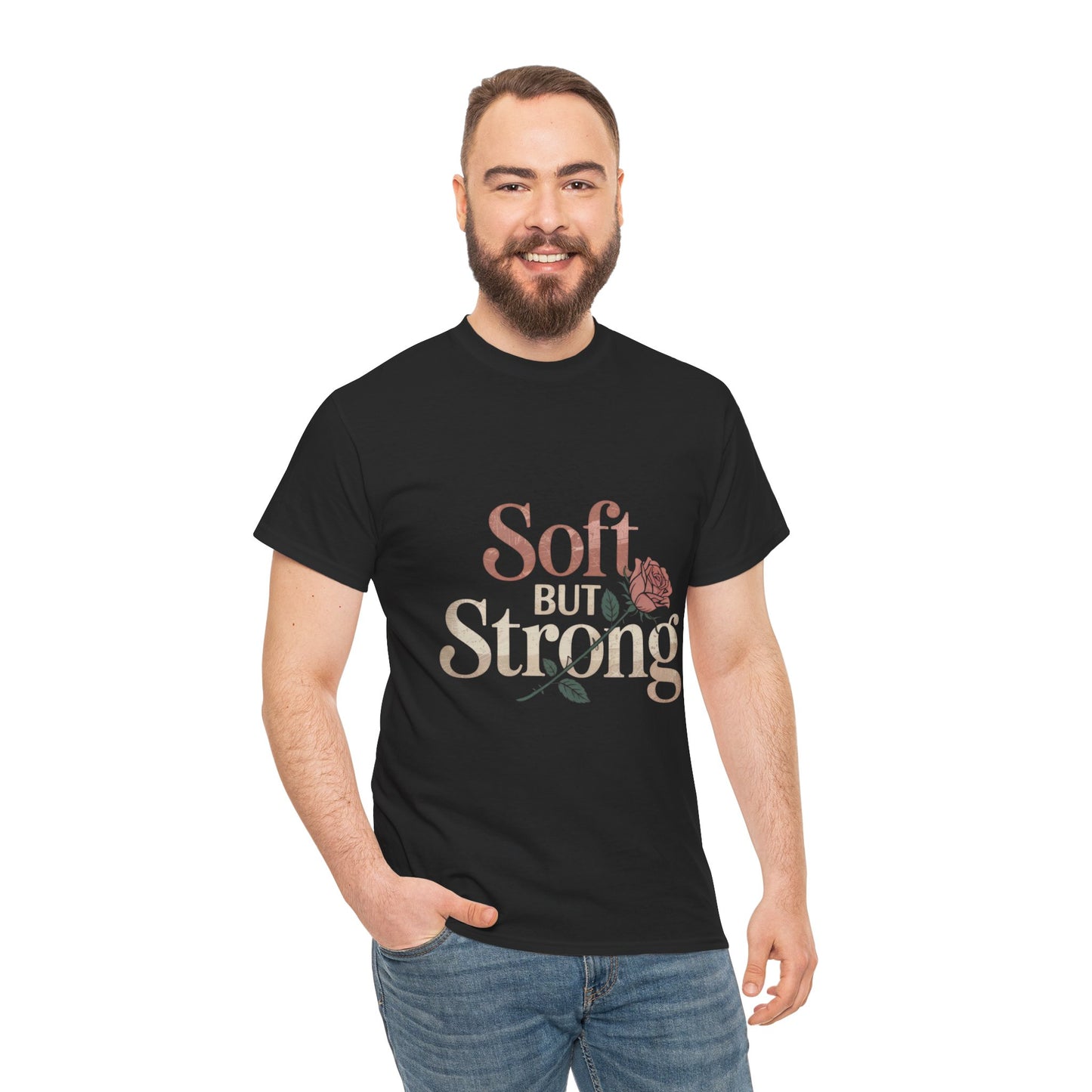Soft But Strong Unisex Heavy Cotton Tee - Empowering Comfort for Everyday Wear