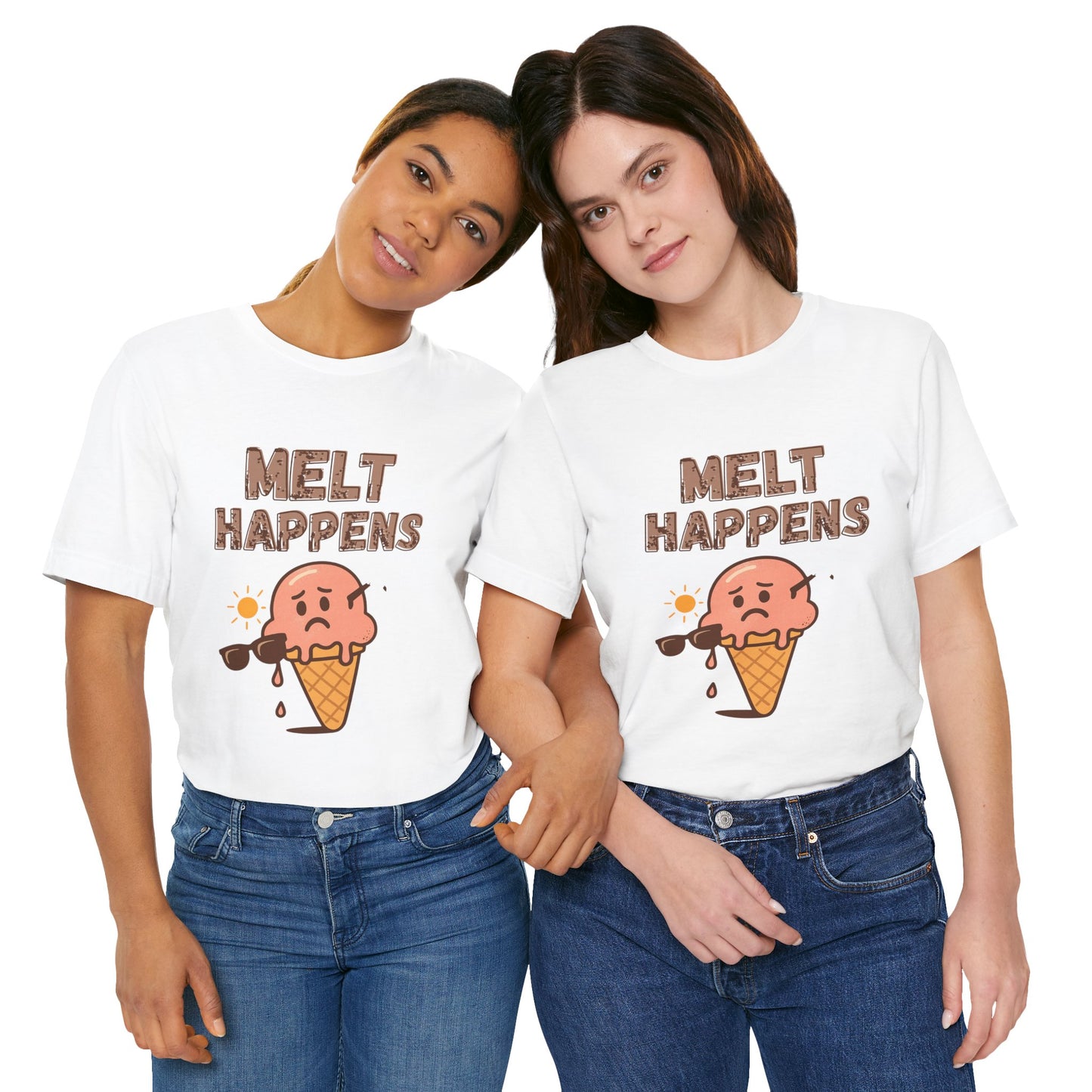 Melt Happens Ice Cream Tee - Fun Unisex Short Sleeve Shirt