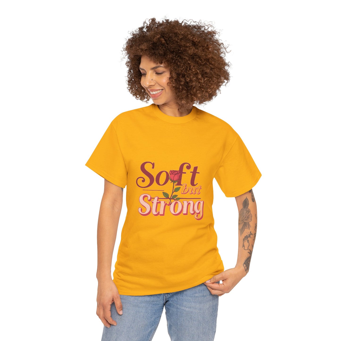 Soft but Strong Unisex Heavy Cotton Tee - Inspirational Graphic T-Shirt