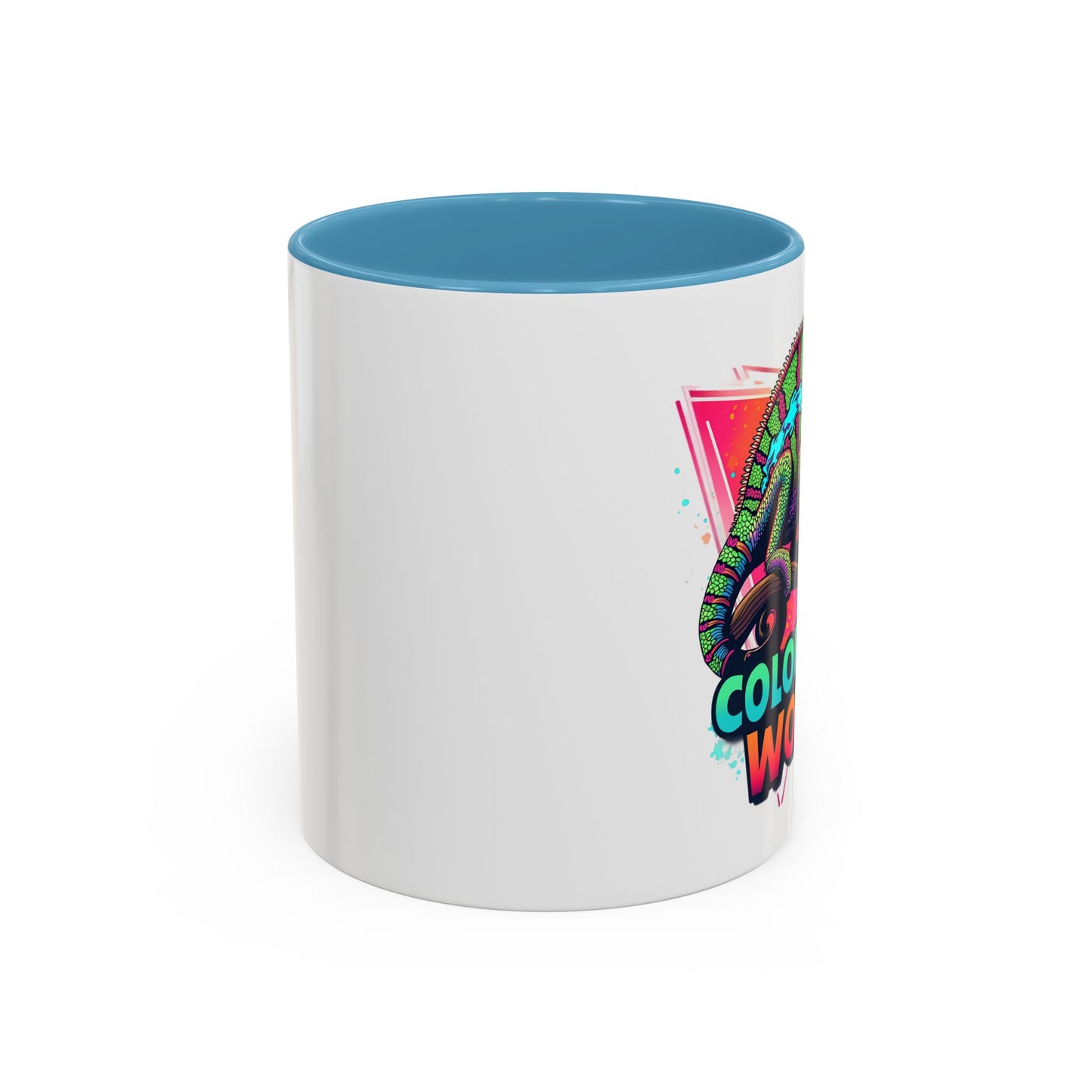 Vibrant Color Your World Coffee Mug - Fun Chameleon Design for Creative Souls