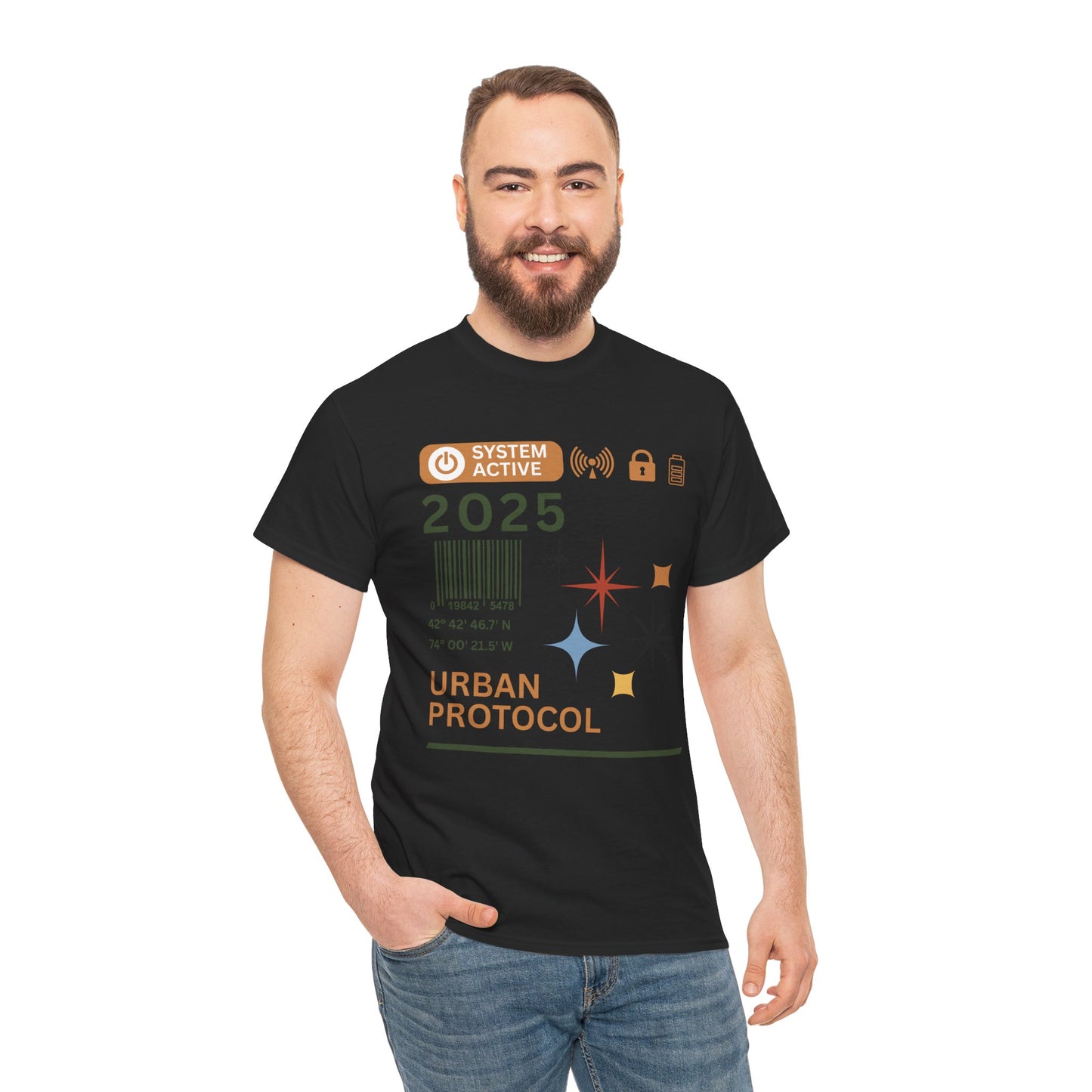 Urban Protocol Unisex Heavy Cotton Tee - 2025 Graphic Design