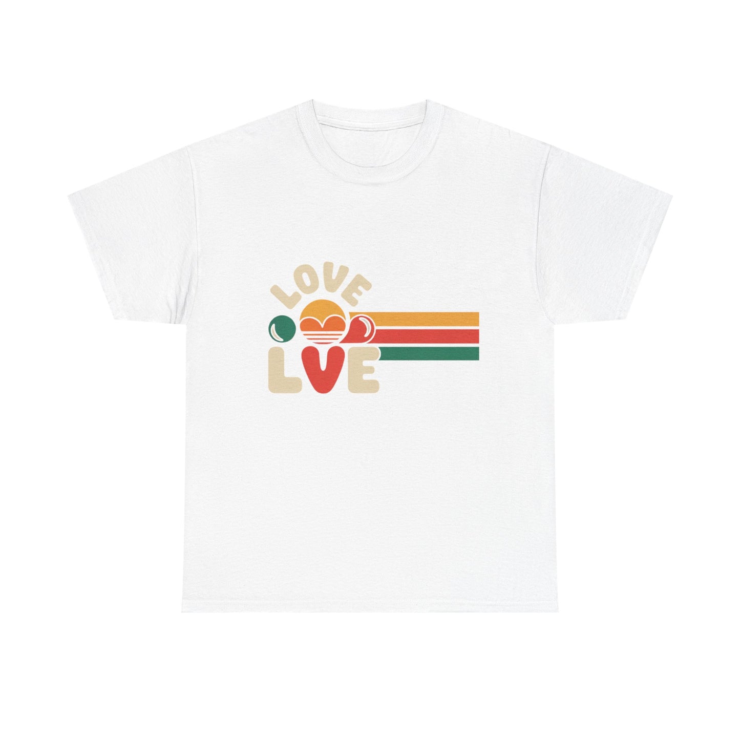 Retro Love Graphic Unisex Heavy Cotton Tee