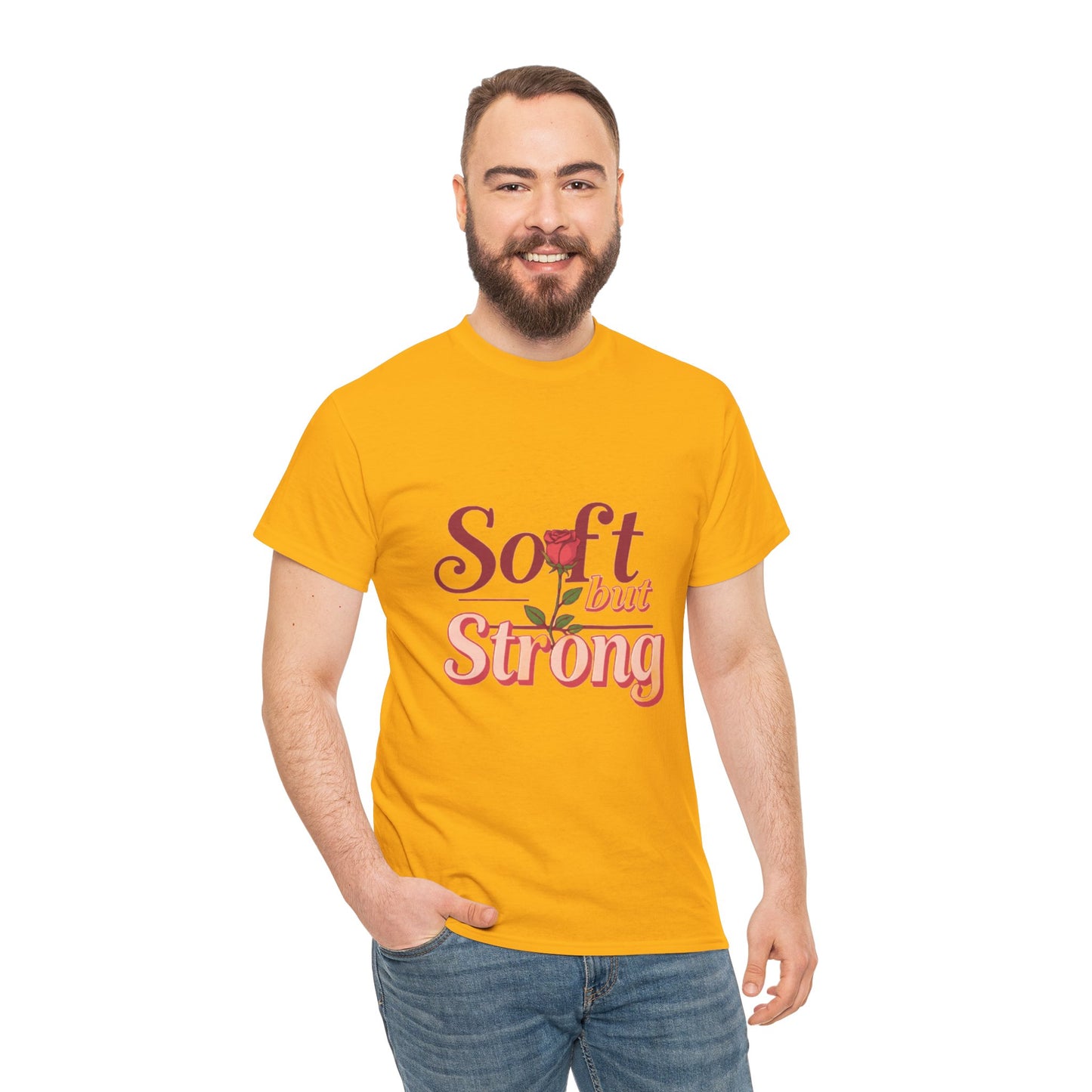 Soft but Strong Unisex Heavy Cotton Tee - Inspirational Graphic T-Shirt