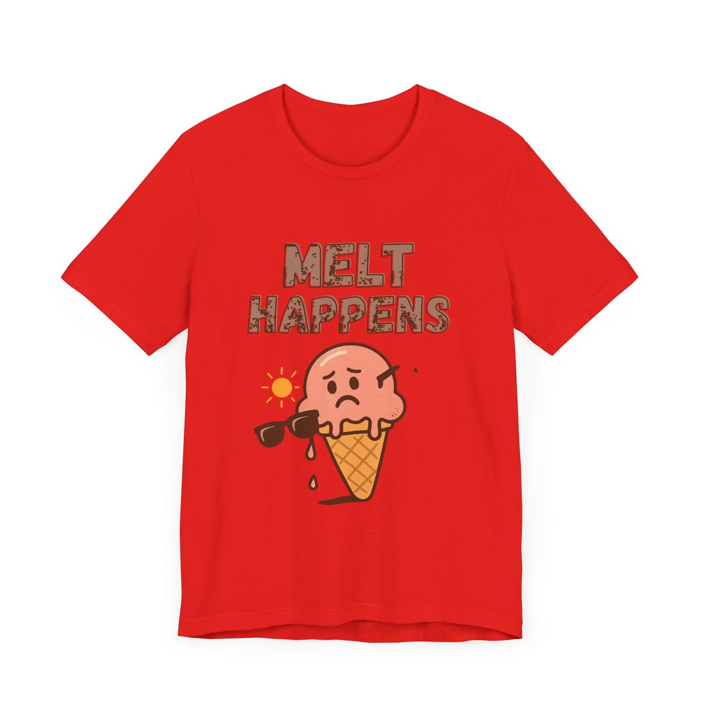 Melt Happens Ice Cream Tee - Fun Unisex Short Sleeve Shirt