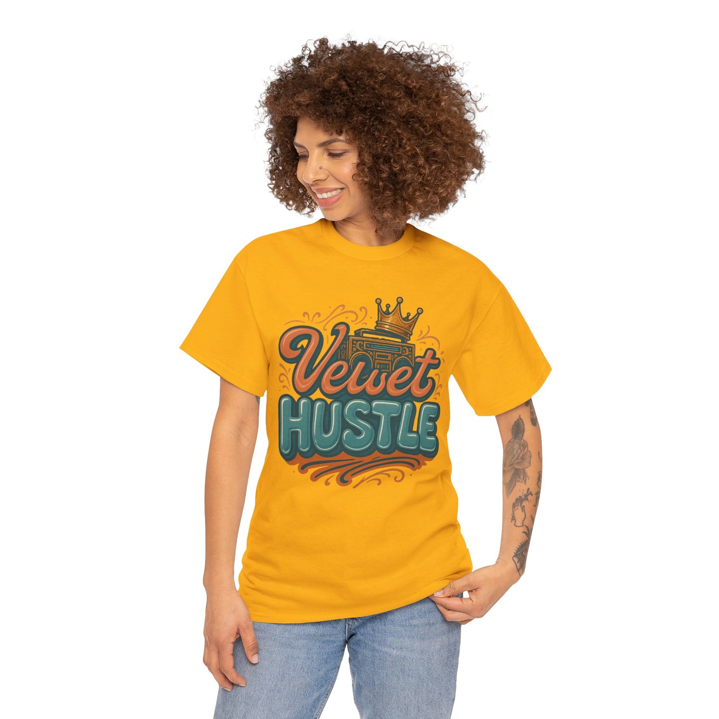 Unisex Heavy Cotton Tee - Velvet Hustle Graphic Tee