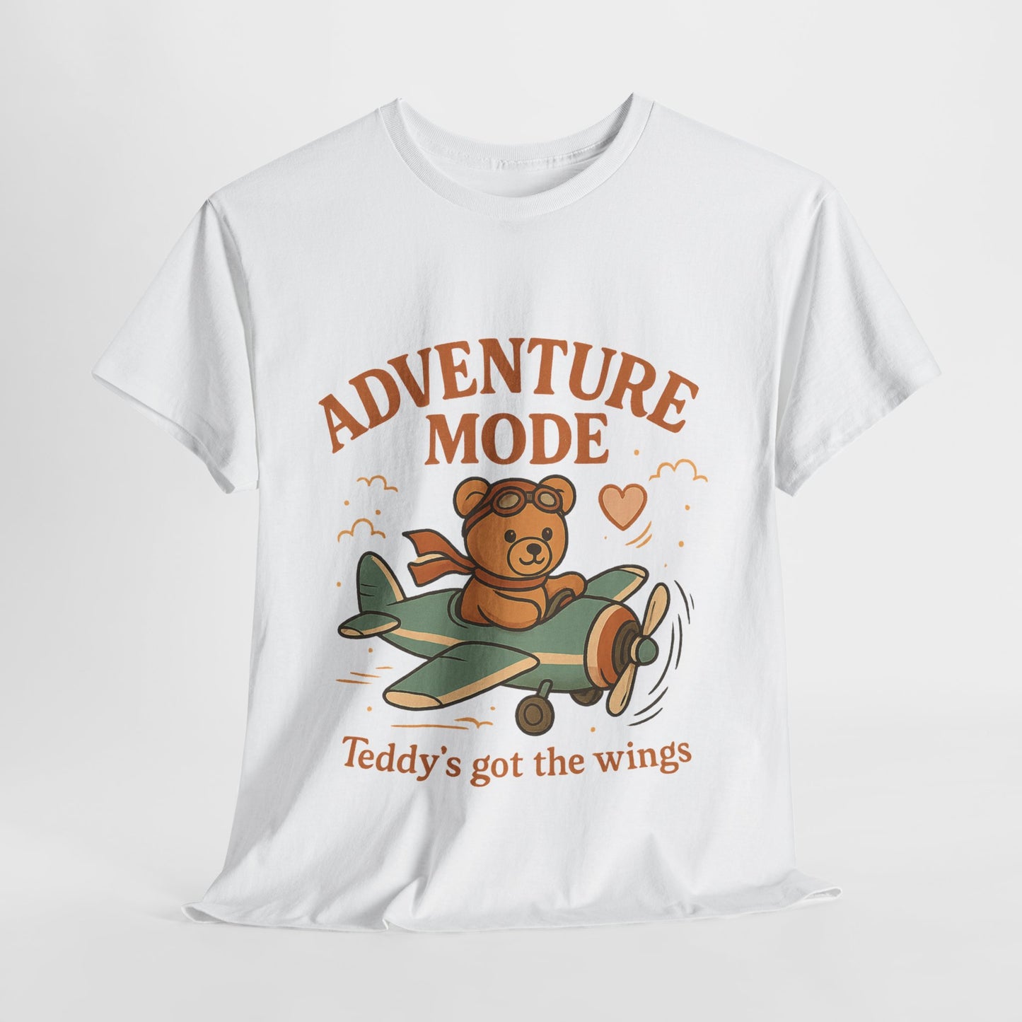 Adventure Mode Teddy Bear Unisex Heavy Cotton Tee