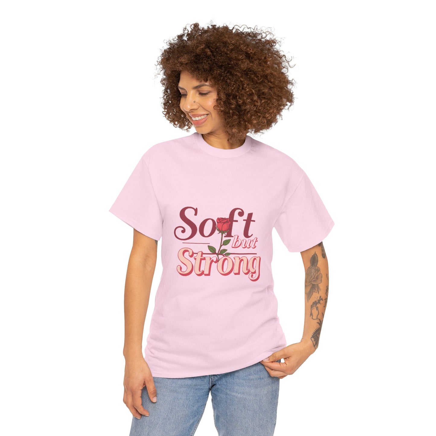 Soft but Strong Unisex Heavy Cotton Tee - Inspirational Graphic T-Shirt