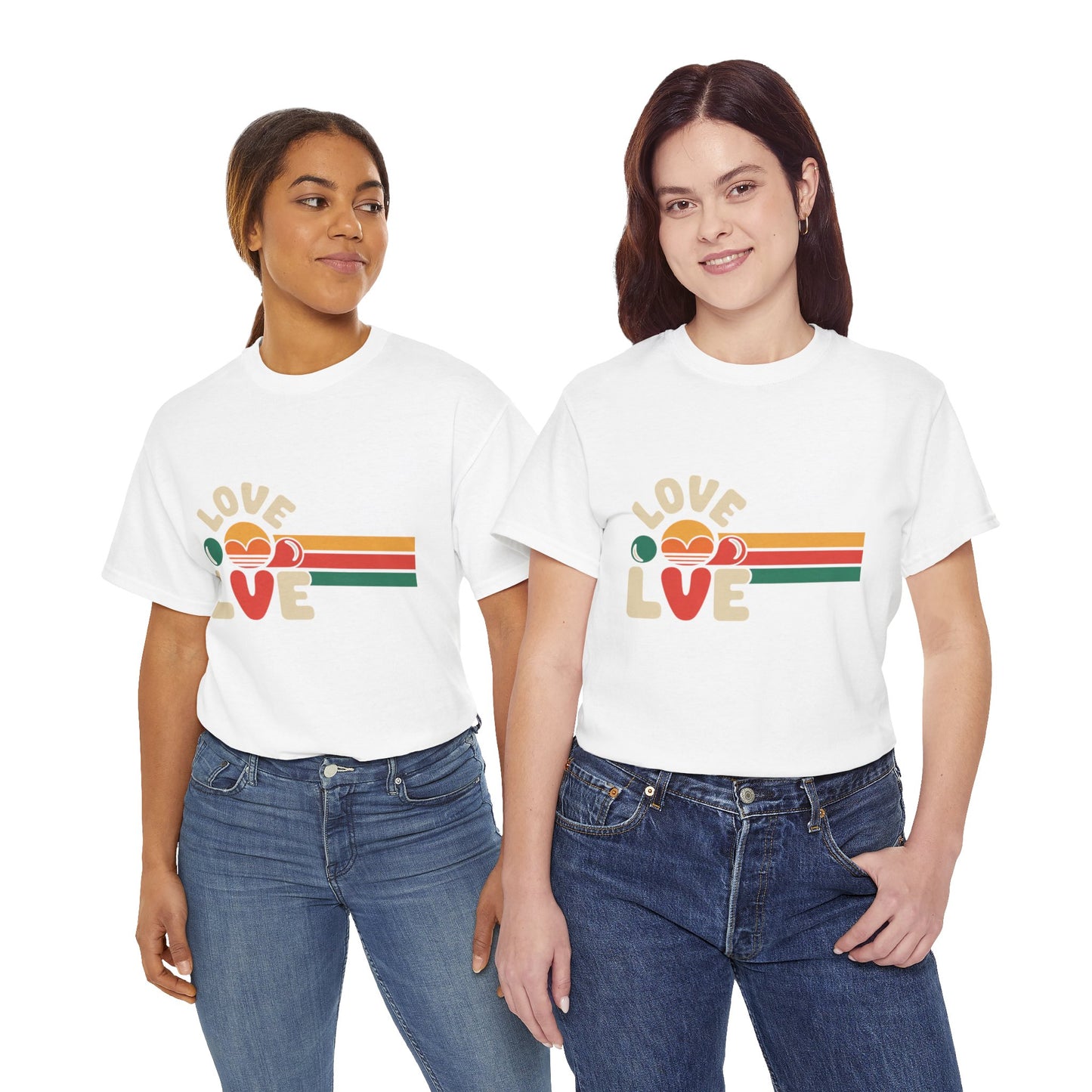 Retro Love Graphic Unisex Heavy Cotton Tee