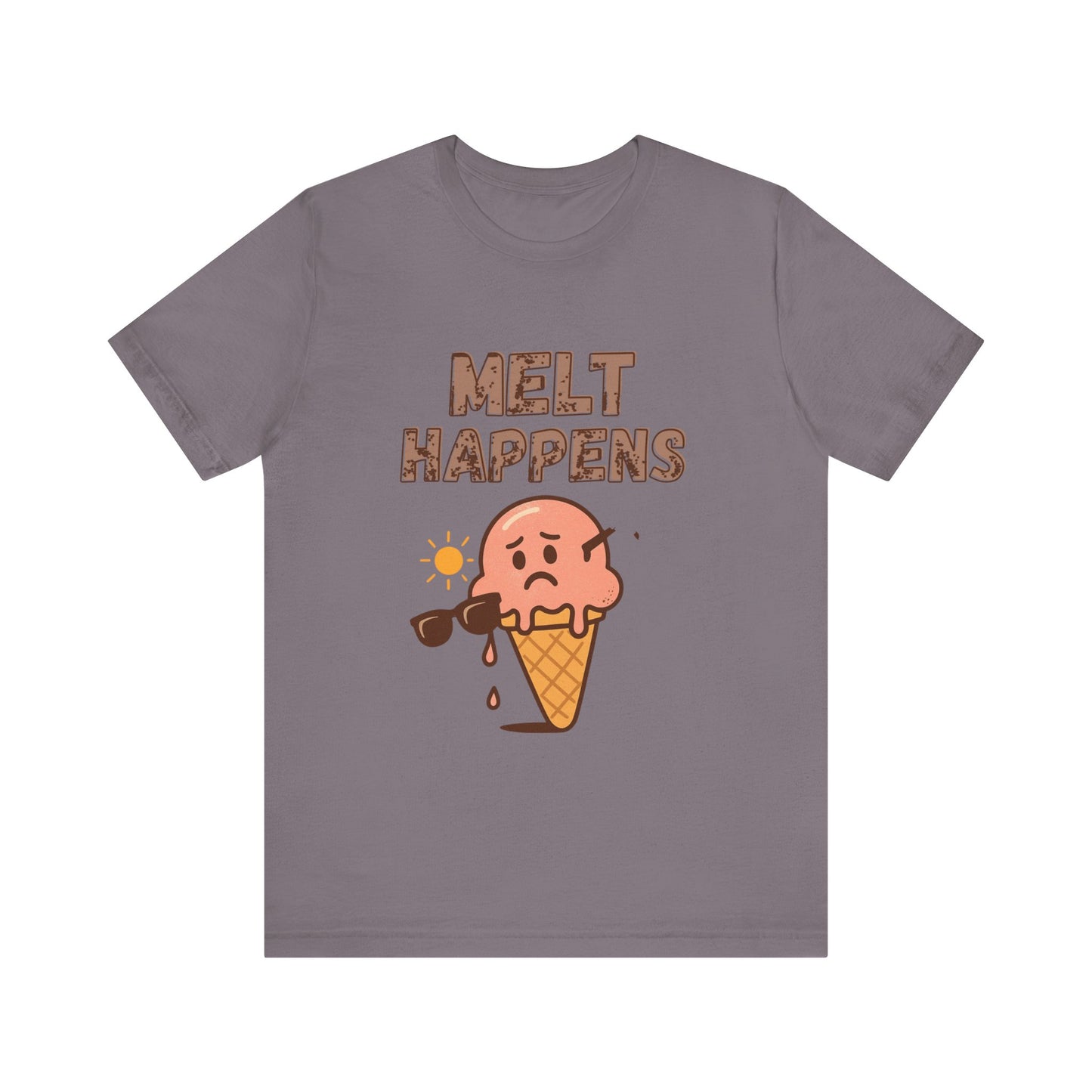Melt Happens Ice Cream Tee - Fun Unisex Short Sleeve Shirt