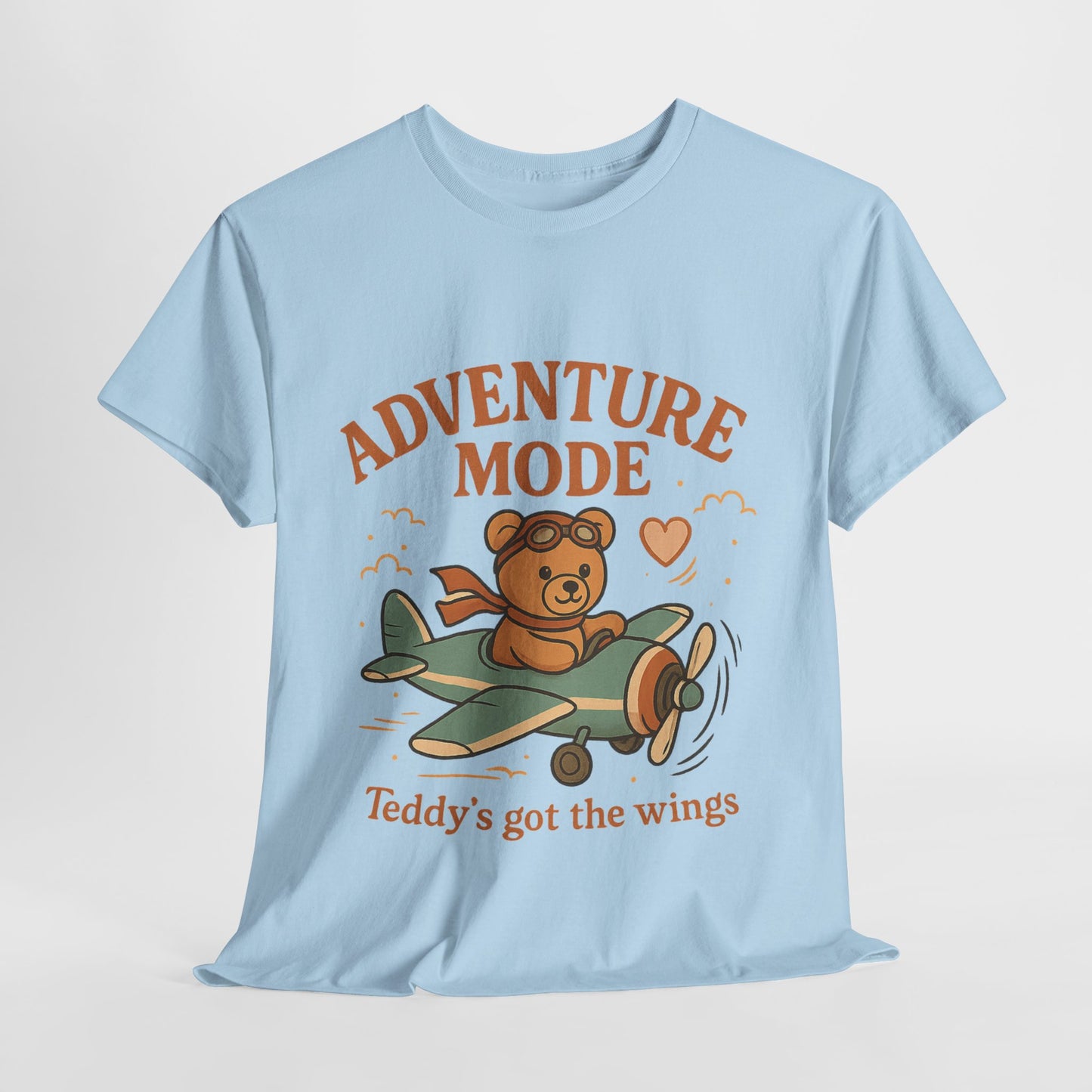 Adventure Mode Teddy Bear Unisex Heavy Cotton Tee
