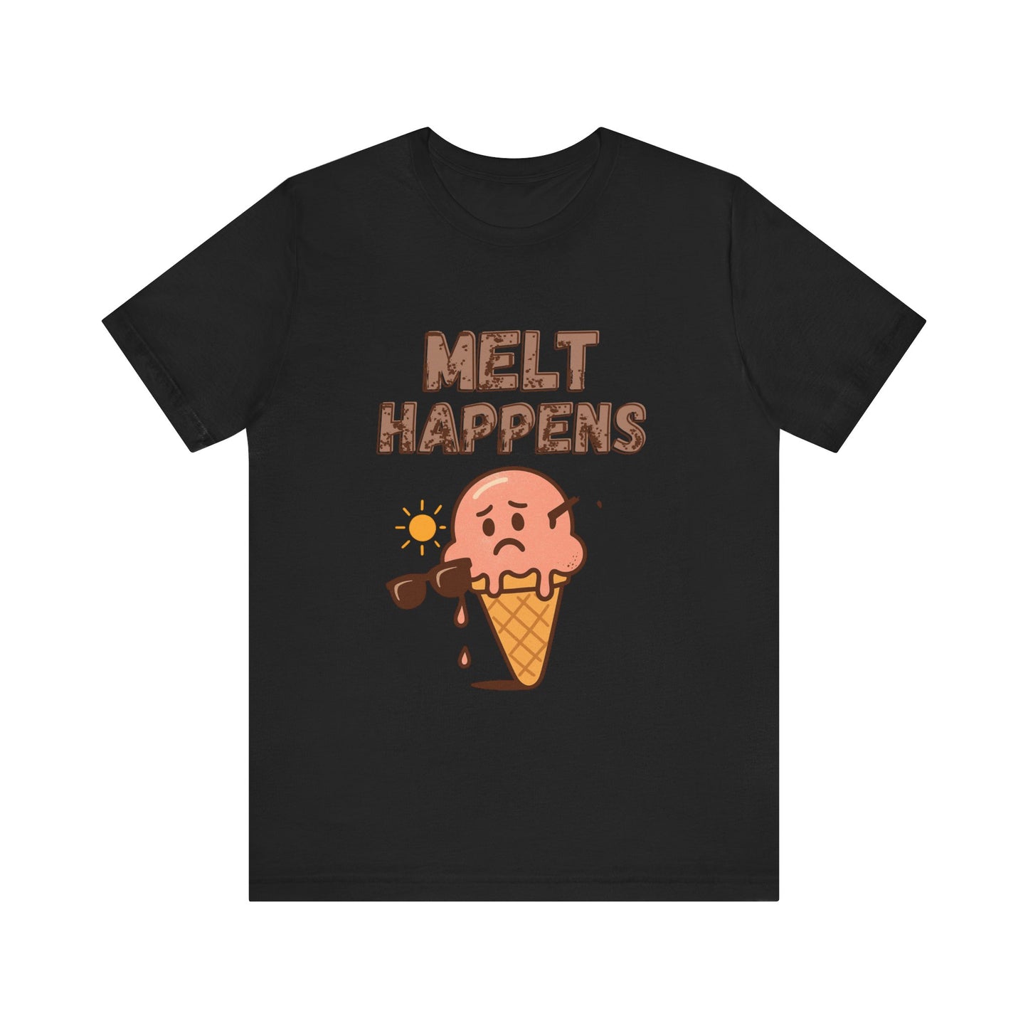 Melt Happens Ice Cream Tee - Fun Unisex Short Sleeve Shirt