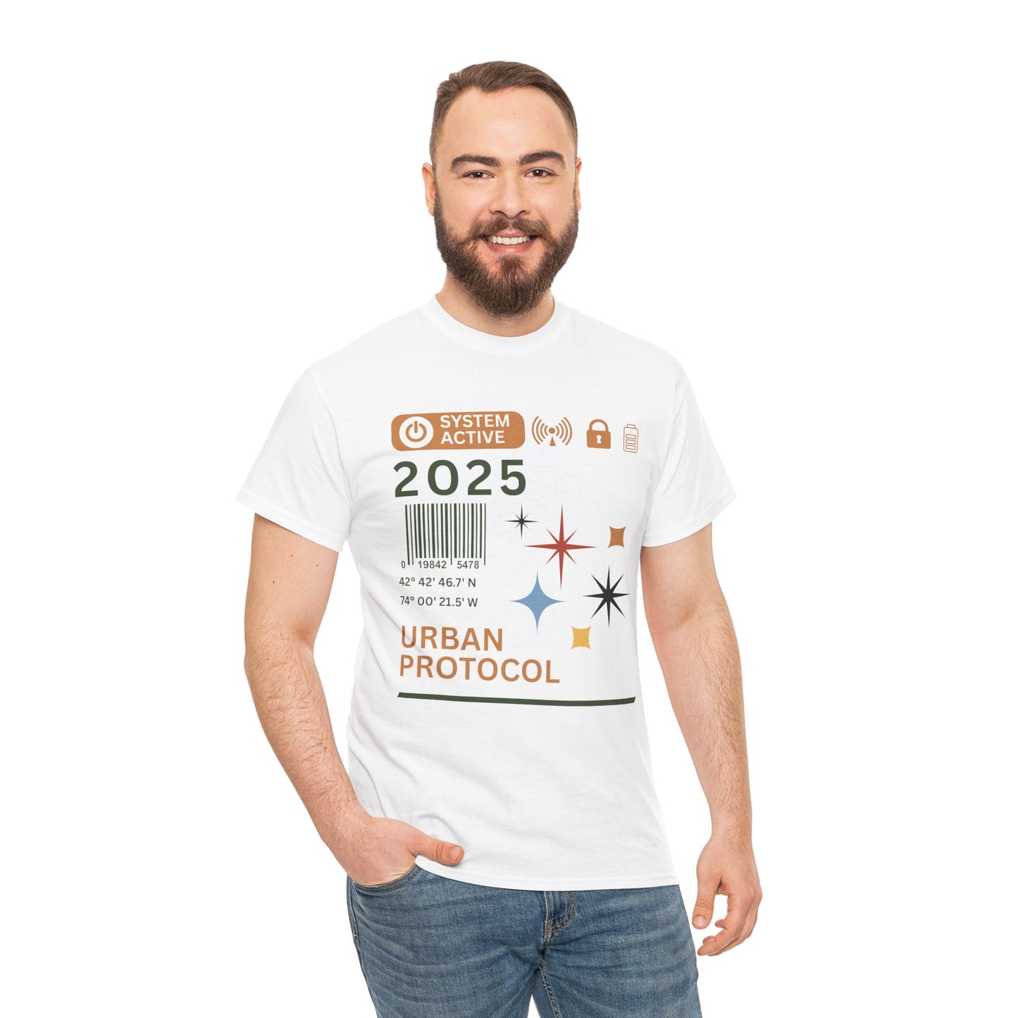 Urban Protocol Unisex Heavy Cotton Tee - 2025 Graphic Design