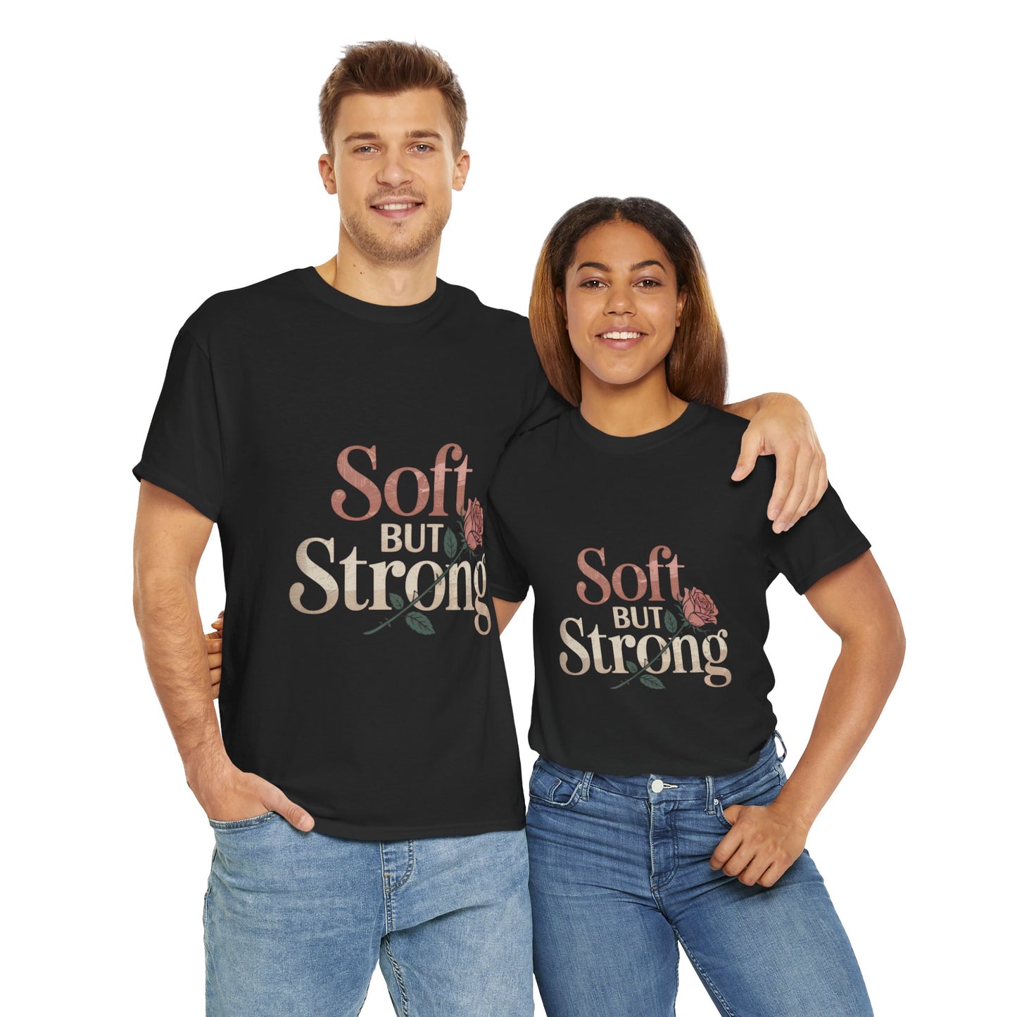 Soft But Strong Unisex Heavy Cotton Tee - Empowering Comfort for Everyday Wear
