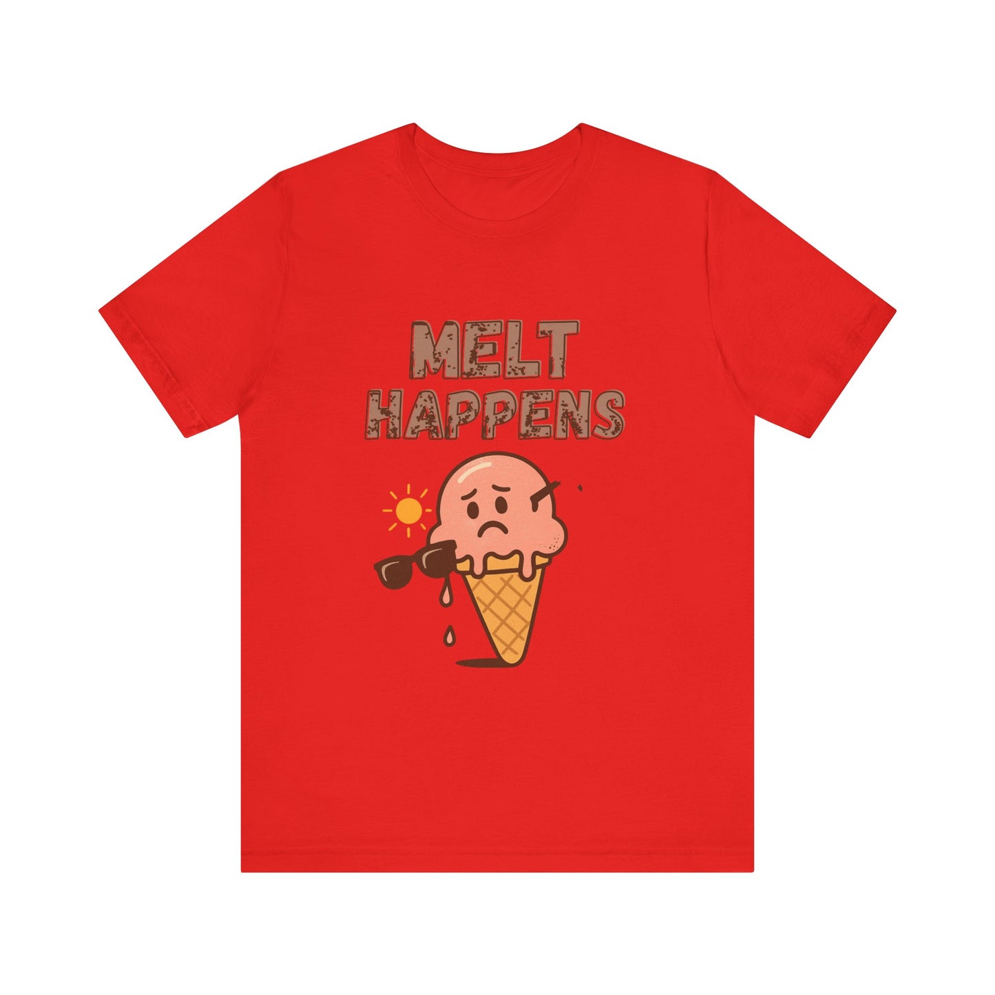 Melt Happens Ice Cream Tee - Fun Unisex Short Sleeve Shirt