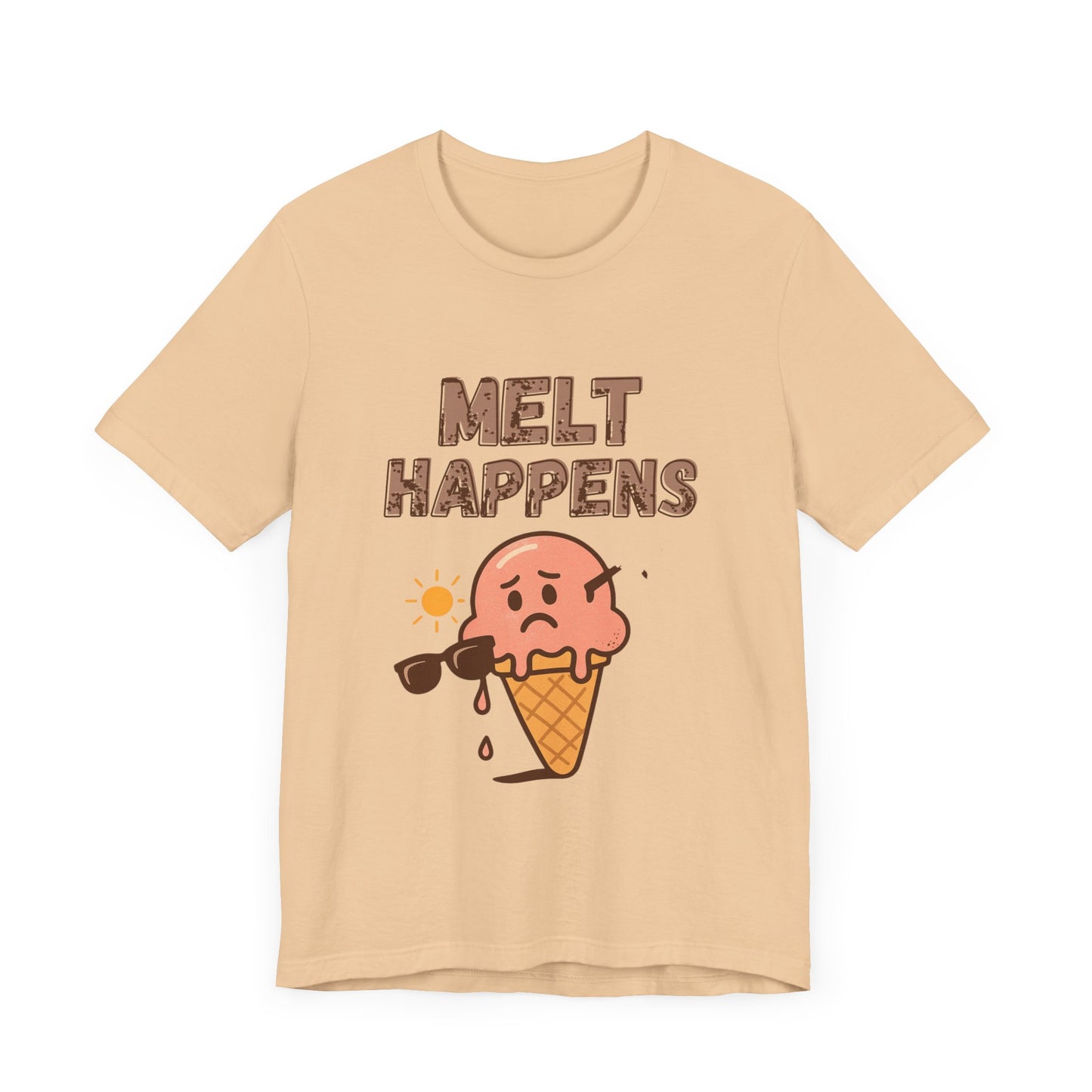 Melt Happens Ice Cream Tee - Fun Unisex Short Sleeve Shirt