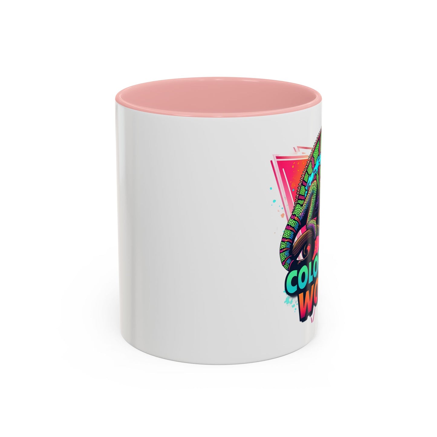 Vibrant Color Your World Coffee Mug - Fun Chameleon Design for Creative Souls