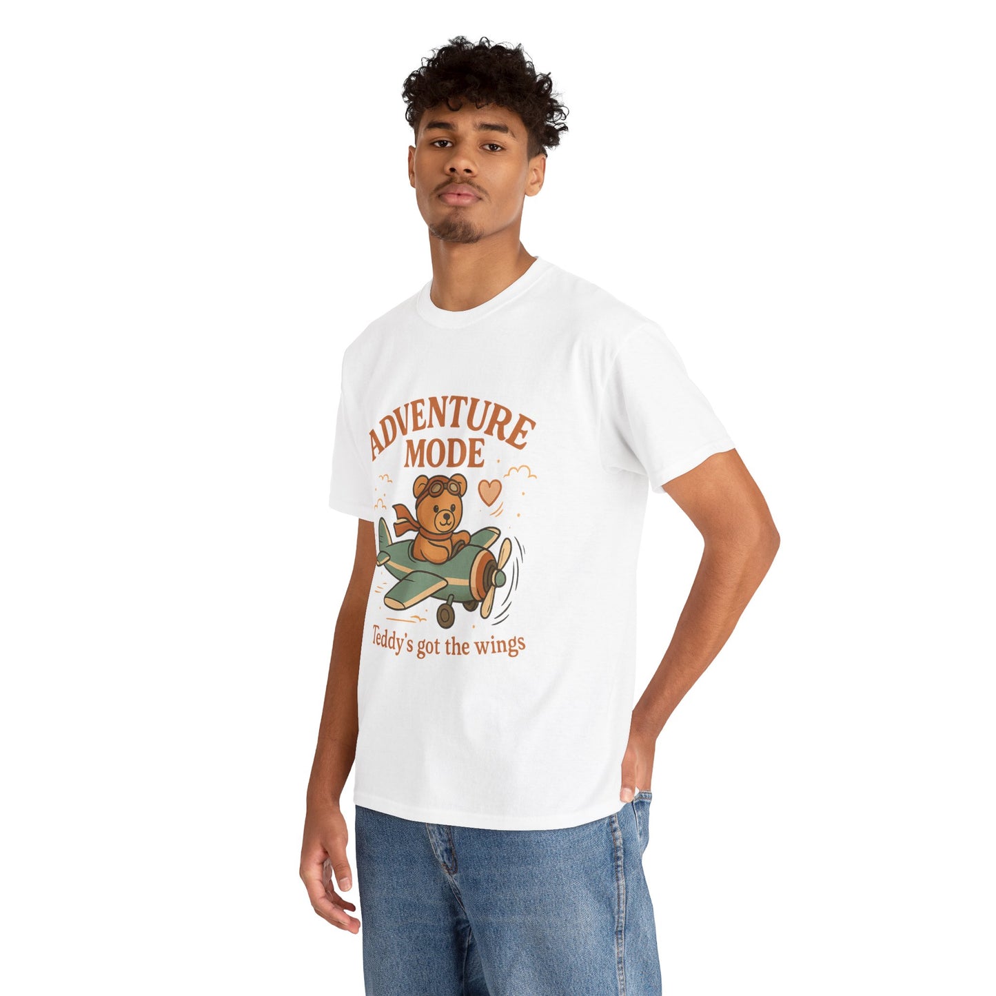 Adventure Mode Teddy Bear Unisex Heavy Cotton Tee