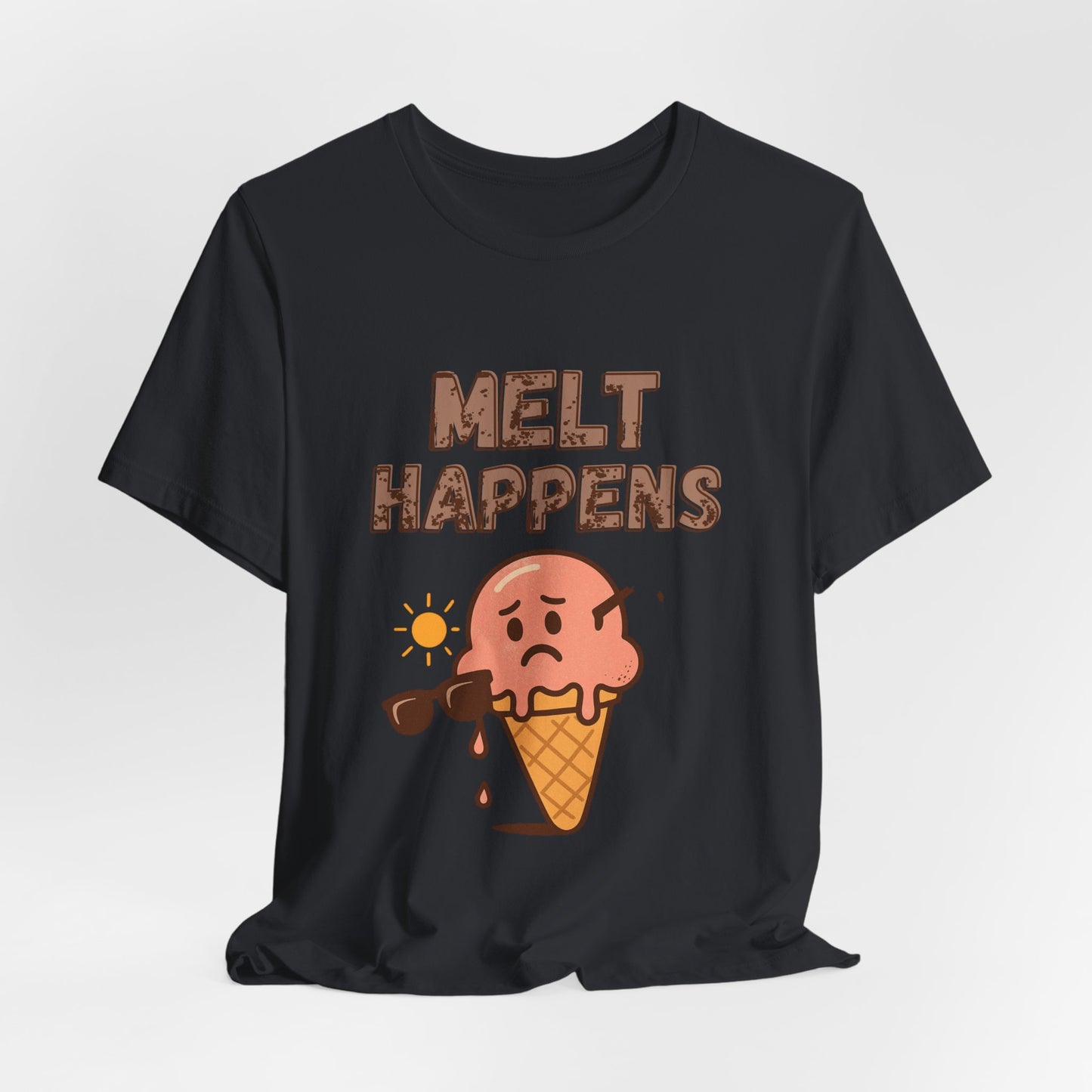 Melt Happens Ice Cream Tee - Fun Unisex Short Sleeve Shirt