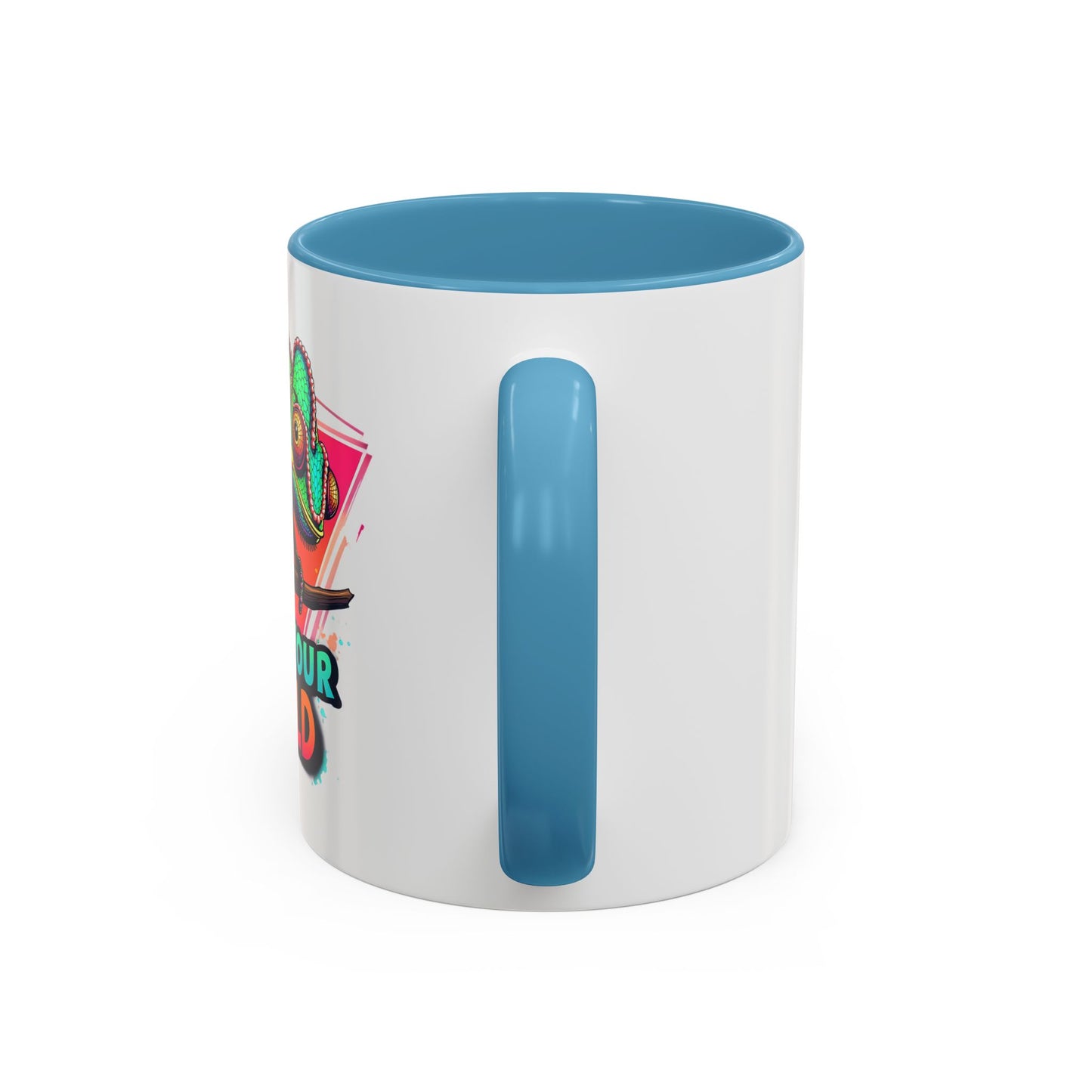 Vibrant Color Your World Coffee Mug - Fun Chameleon Design for Creative Souls