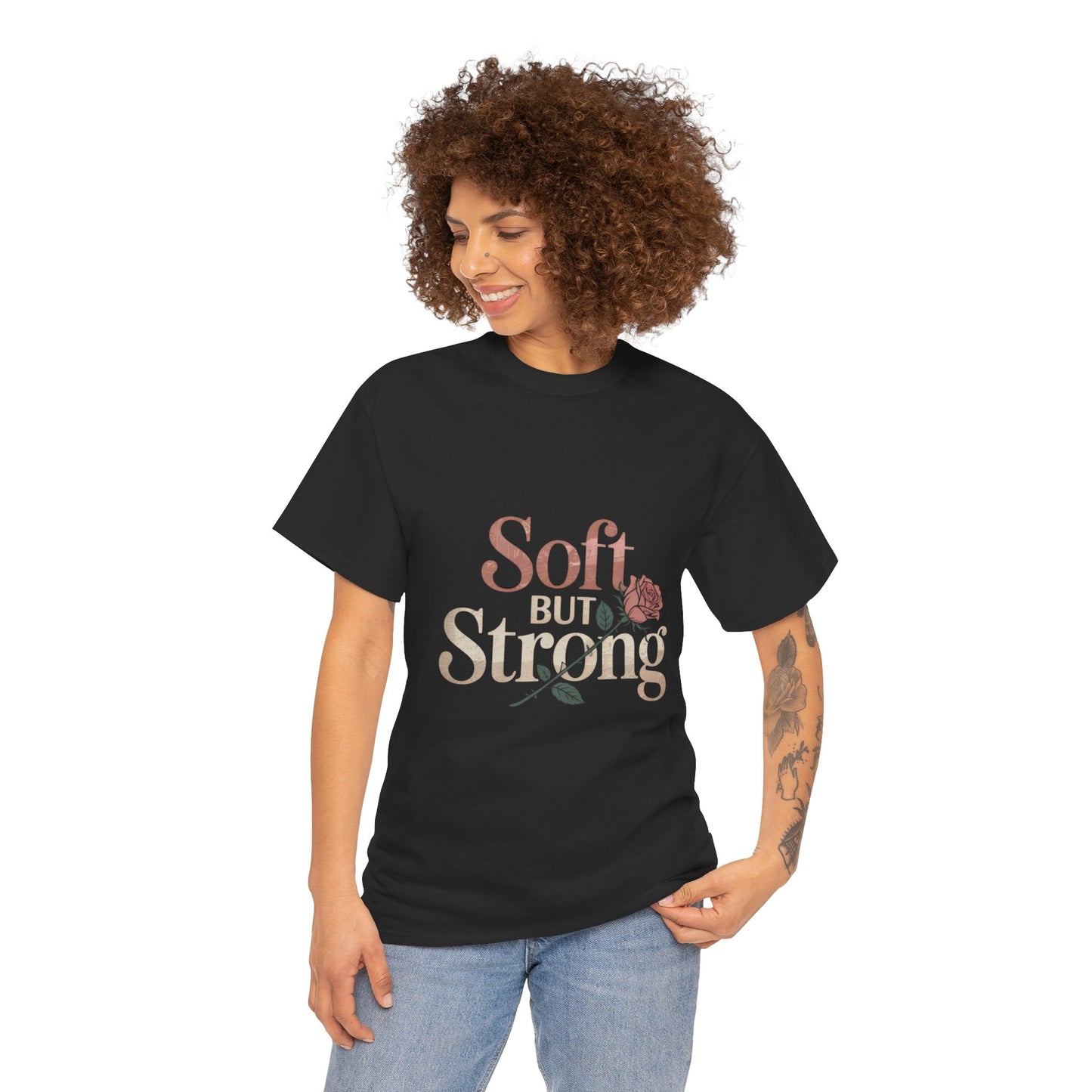 Soft But Strong Unisex Heavy Cotton Tee - Empowering Comfort for Everyday Wear