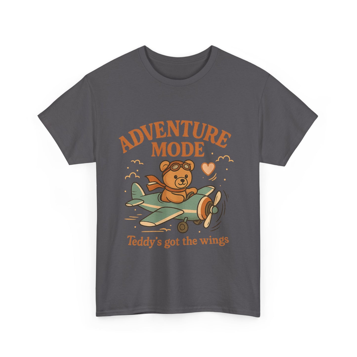 Adventure Mode Teddy Bear Unisex Heavy Cotton Tee