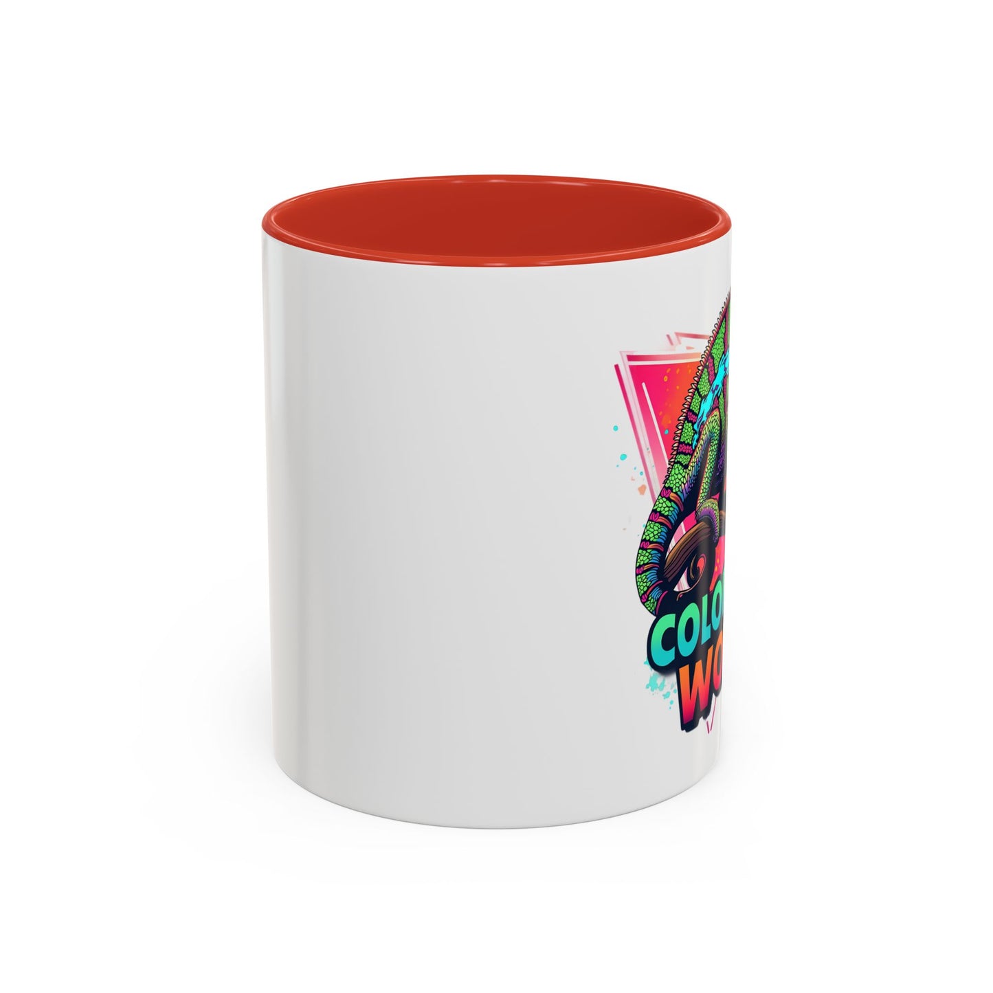 Vibrant Color Your World Coffee Mug - Fun Chameleon Design for Creative Souls