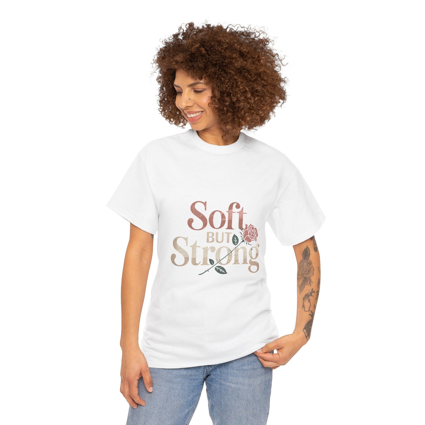 Soft But Strong Unisex Heavy Cotton Tee - Empowering Comfort for Everyday Wear