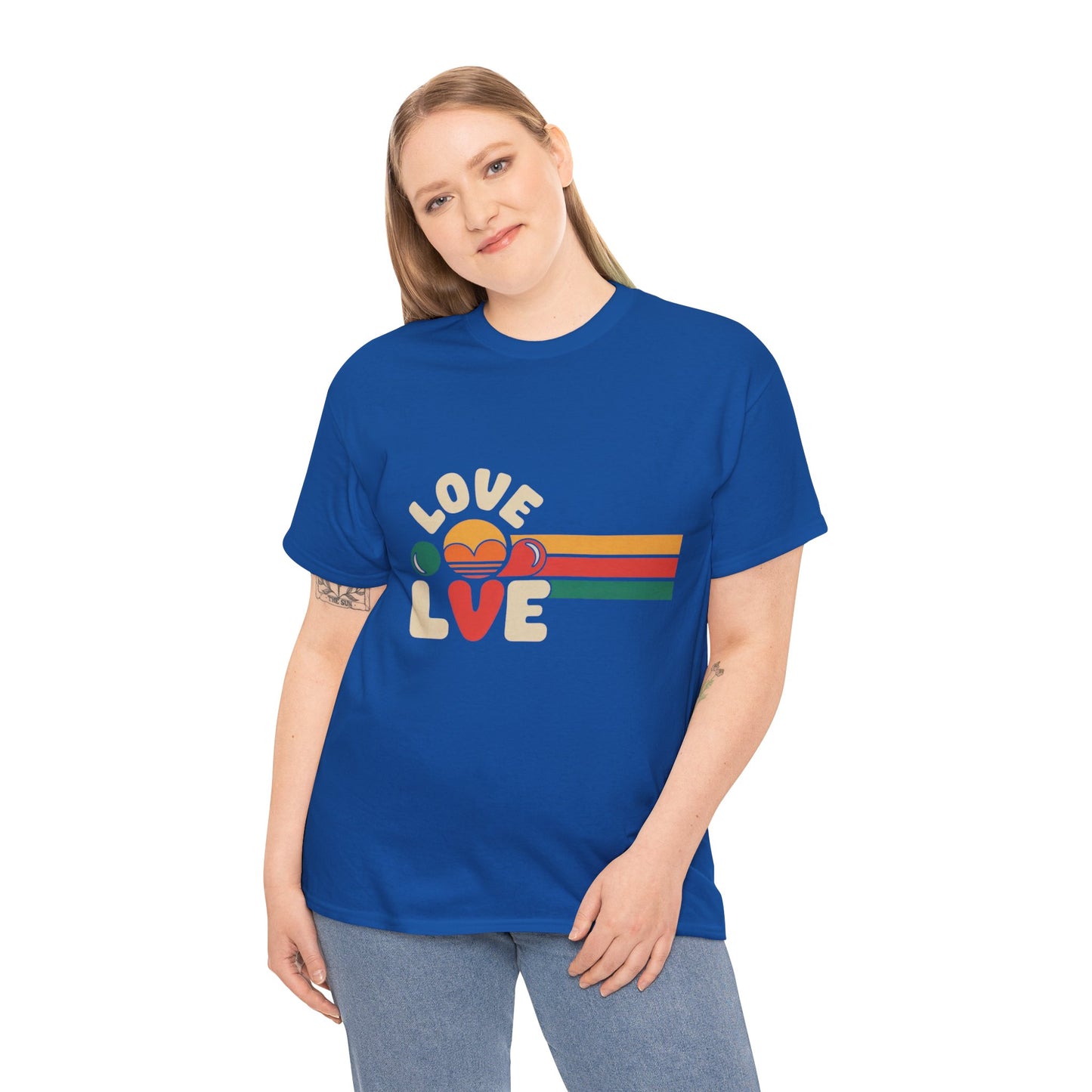 Retro Love Graphic Unisex Heavy Cotton Tee