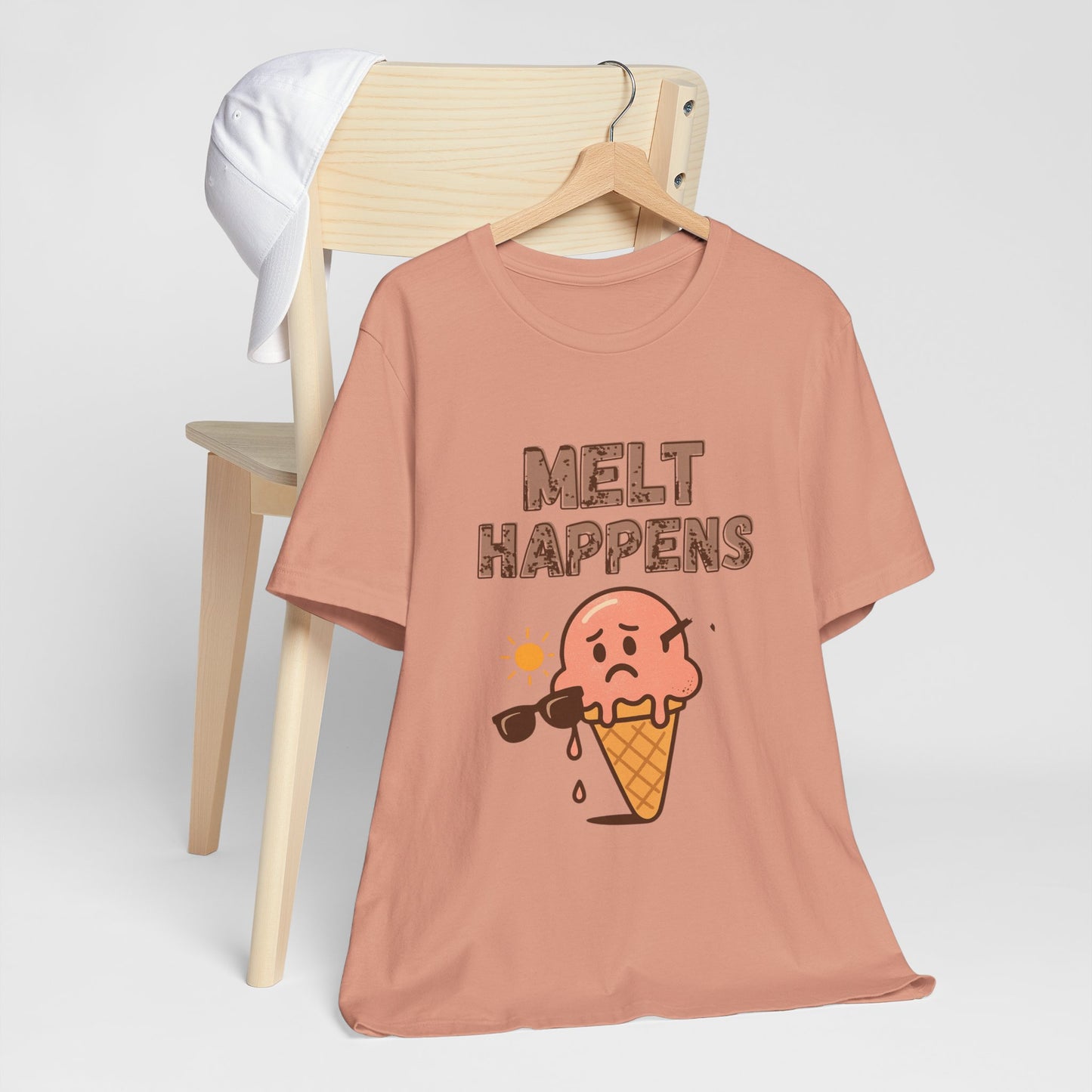 Melt Happens Ice Cream Tee - Fun Unisex Short Sleeve Shirt
