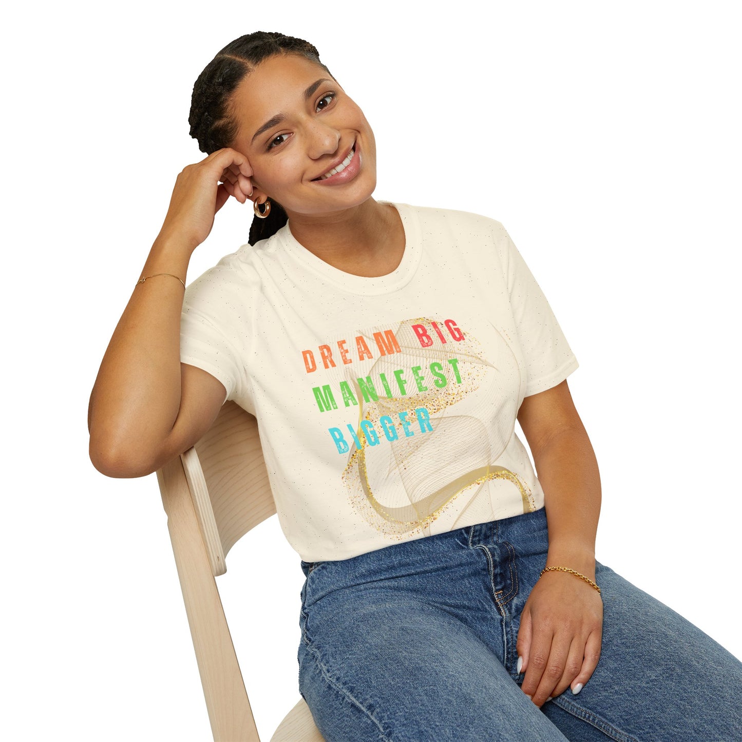 Dream Big Manifest Bigger Unisex Softstyle T-Shirt