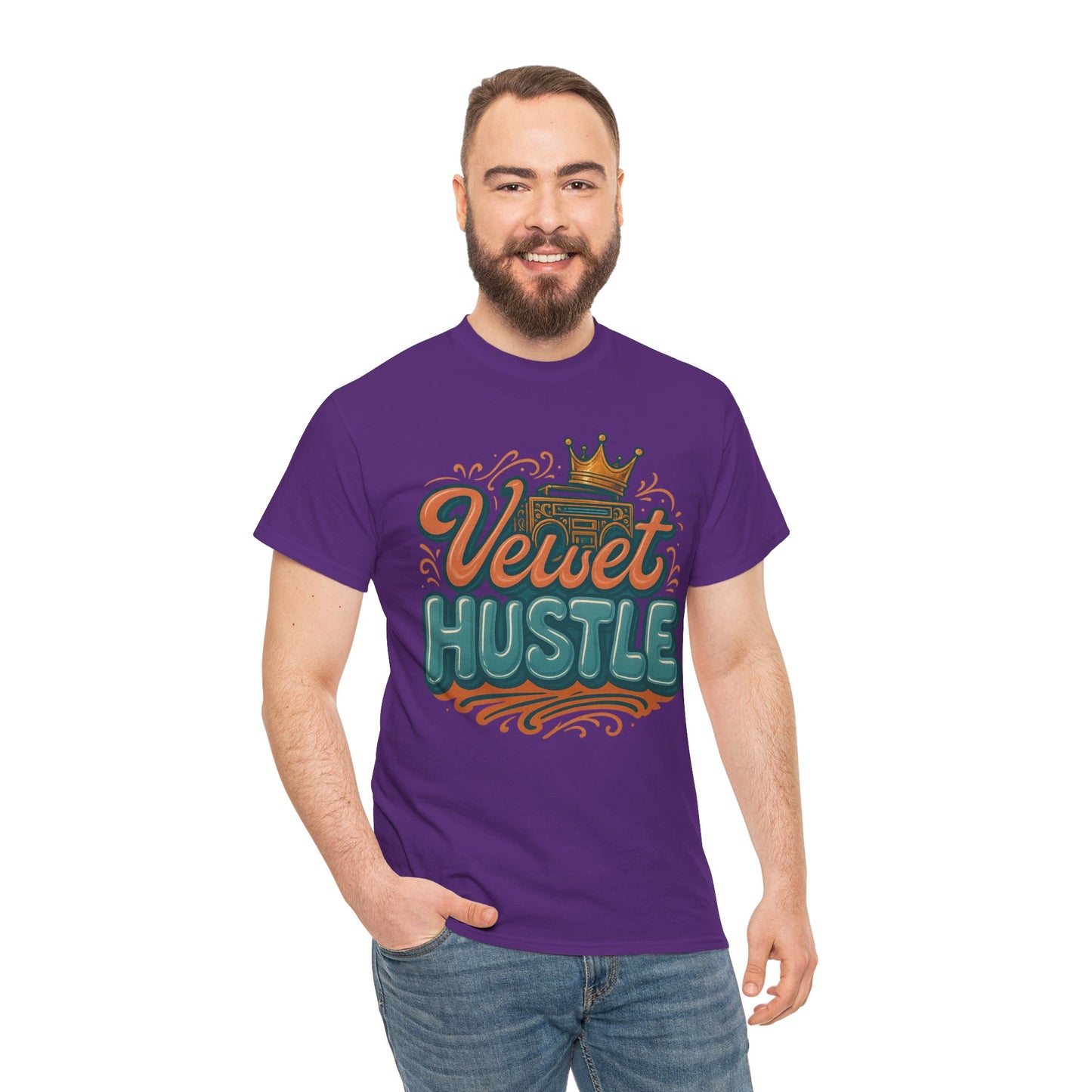 Unisex Heavy Cotton Tee - Velvet Hustle Graphic Tee