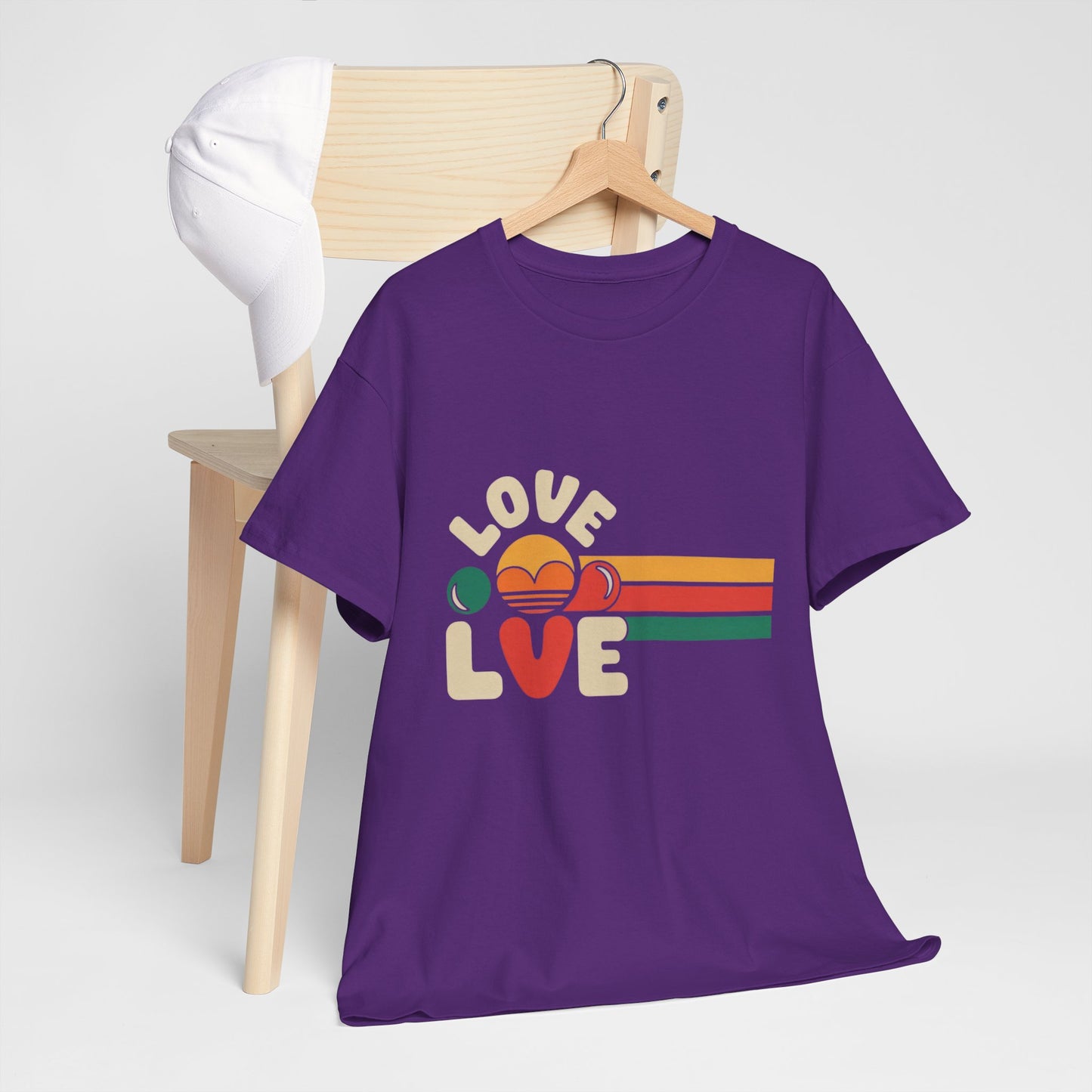 Retro Love Graphic Unisex Heavy Cotton Tee