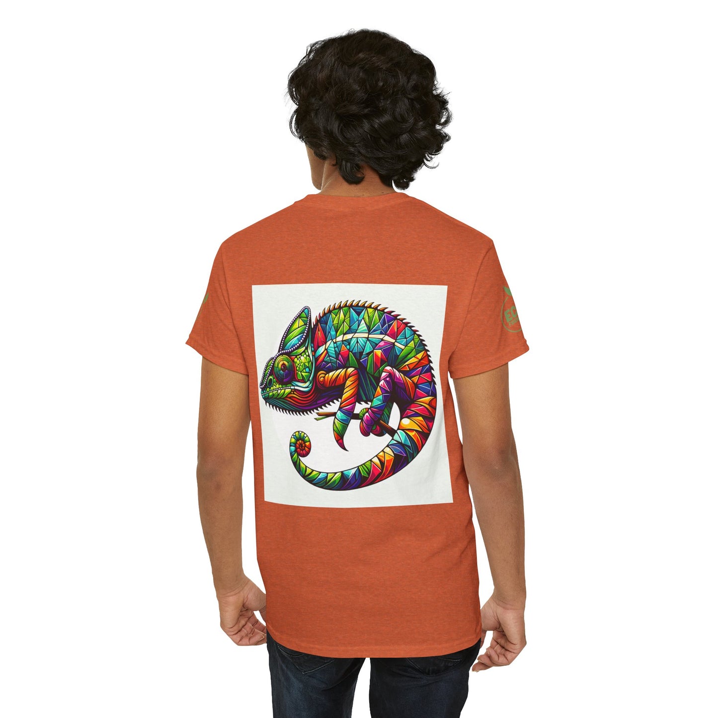 Colorful Chameleon Unisex Heavy Cotton Tee - "I Can Be Anything" Design