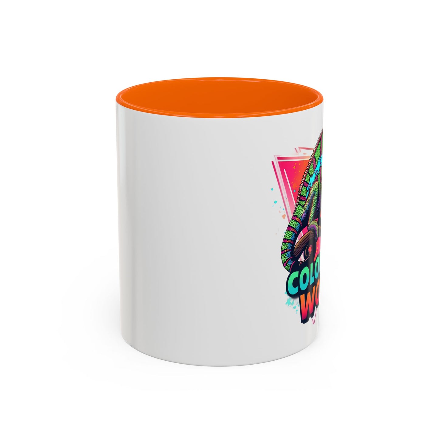 Vibrant Color Your World Coffee Mug - Fun Chameleon Design for Creative Souls