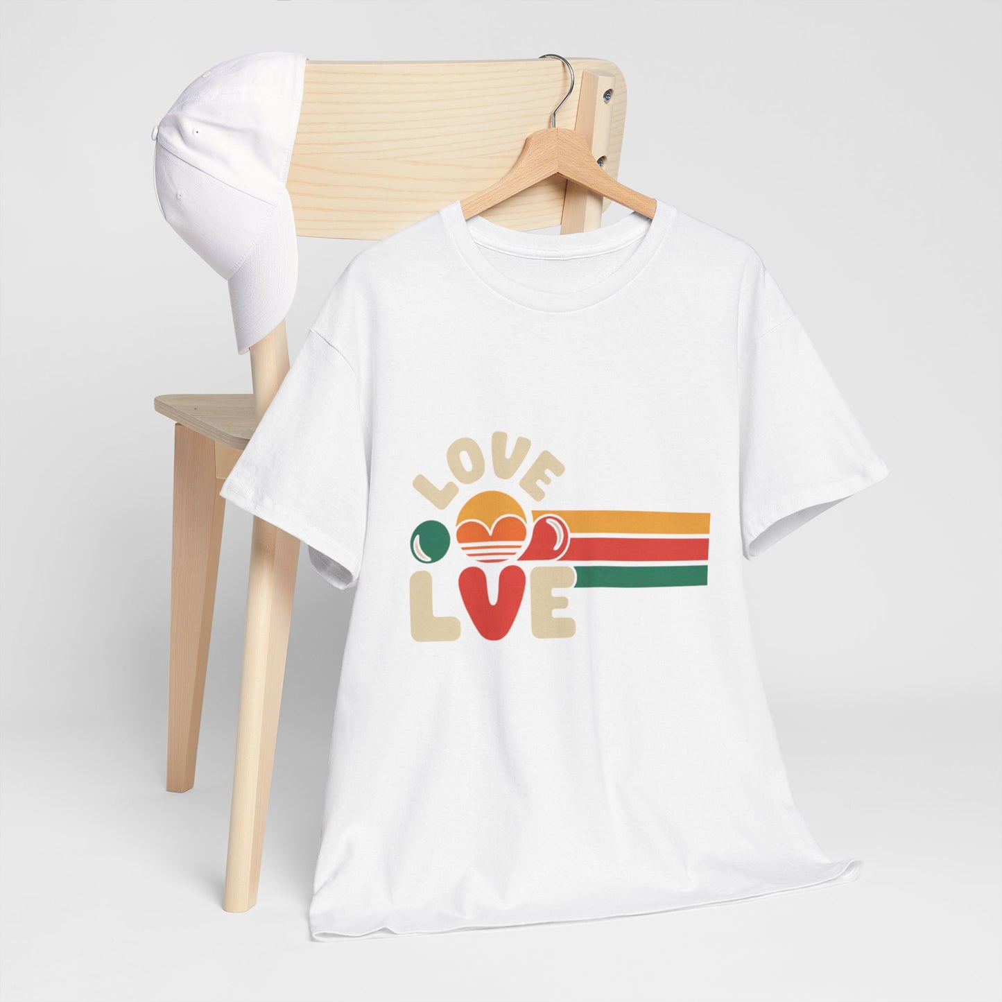 Retro Love Graphic Unisex Heavy Cotton Tee