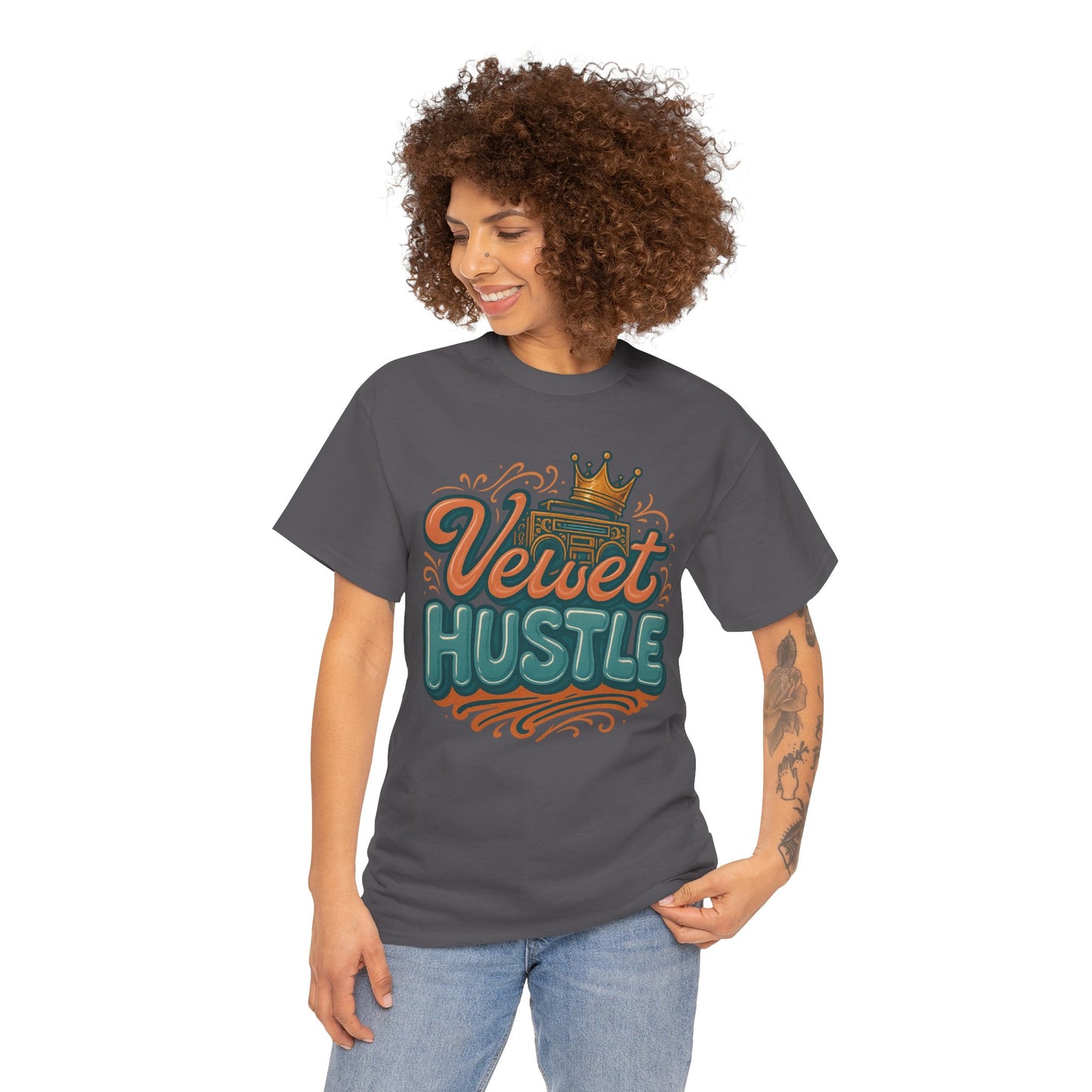 Unisex Heavy Cotton Tee - Velvet Hustle Graphic Tee
