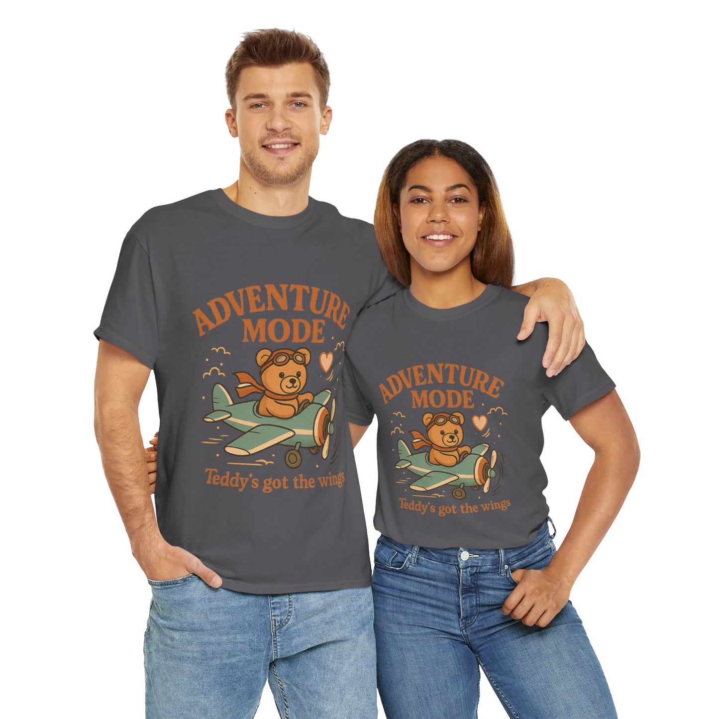 Adventure Mode Teddy Bear Unisex Heavy Cotton Tee